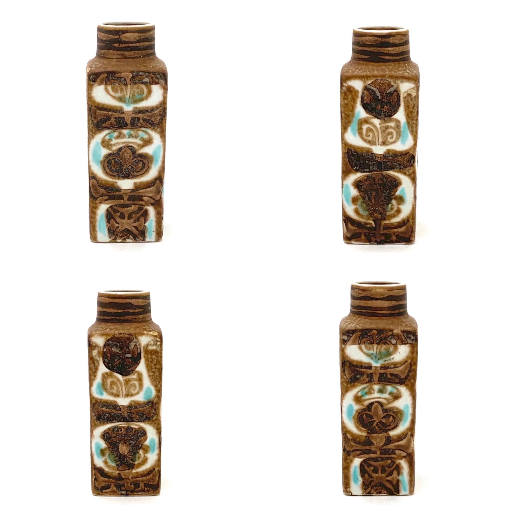 profiles Royal Copenhagen Denmark vintage faience ceramic Baca vase Nils Thorsson Scandinavian Modern design