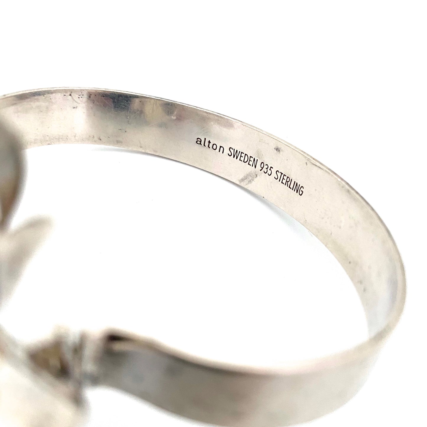 Alton Sweden extra large silver & rock crystal bracelet