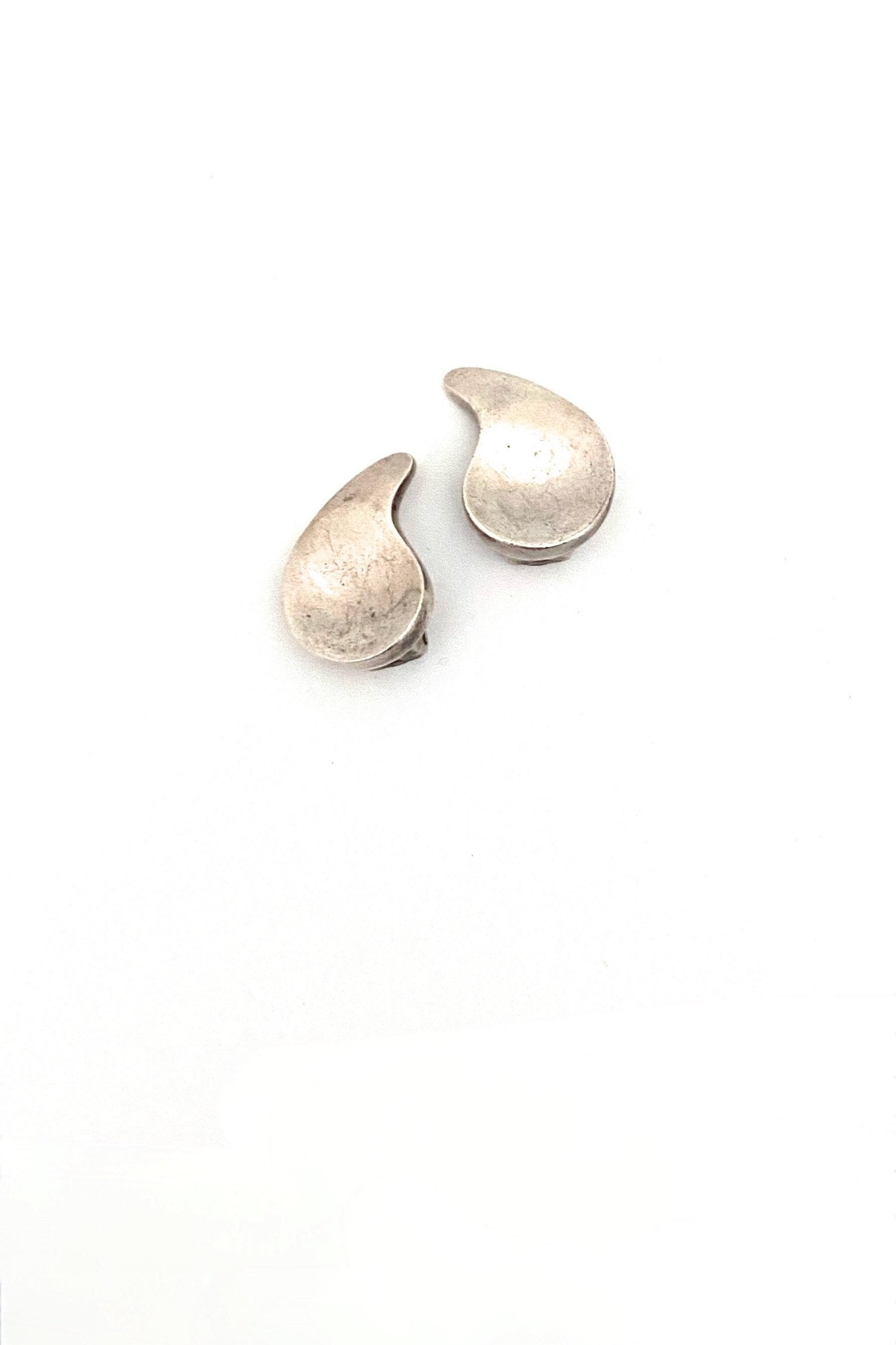 Anton Michelsen Denmark vintage silver earrings clips Nanna Ditzel Danish Modernist jewelry design
