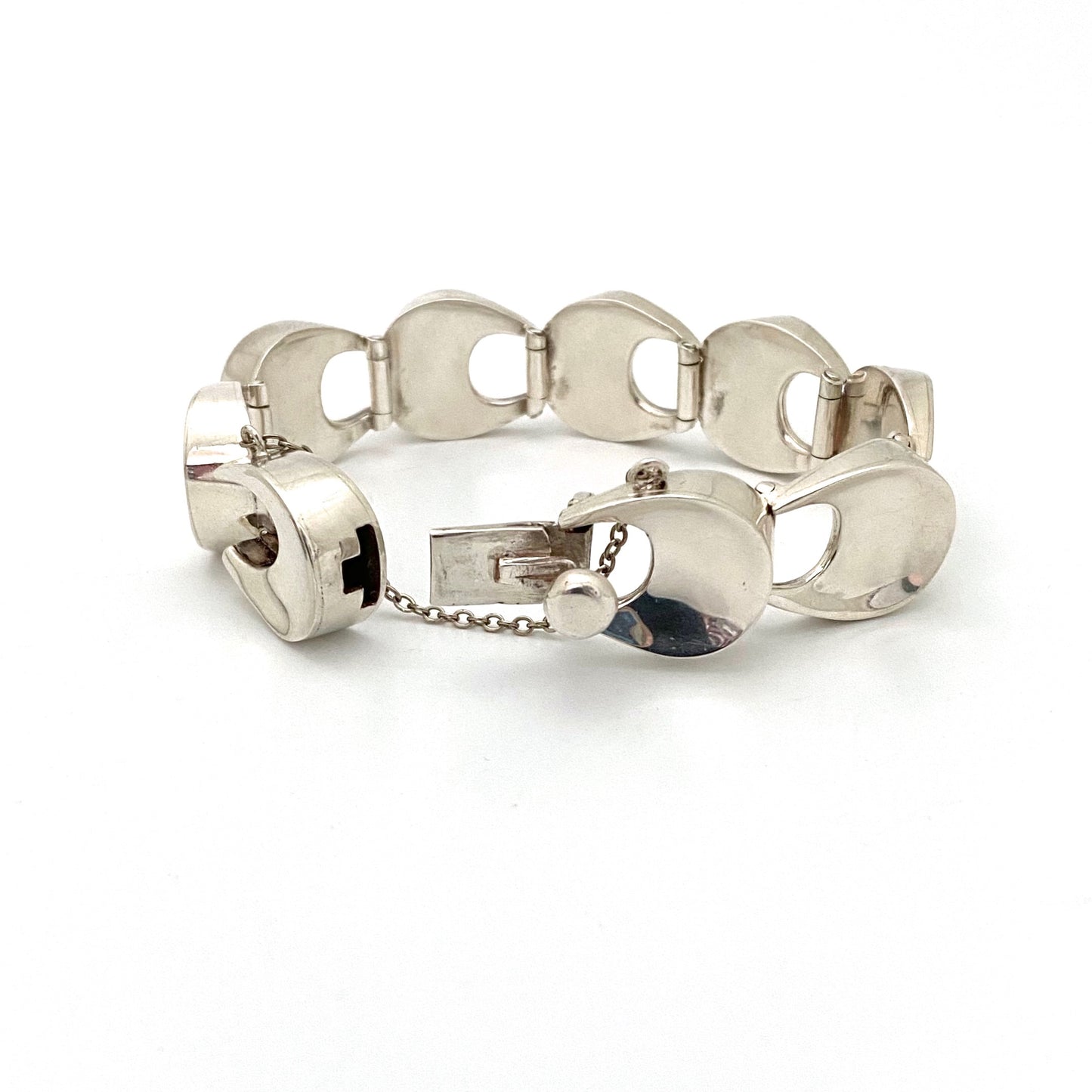 Antonio Pineda heavy silver link bracelet