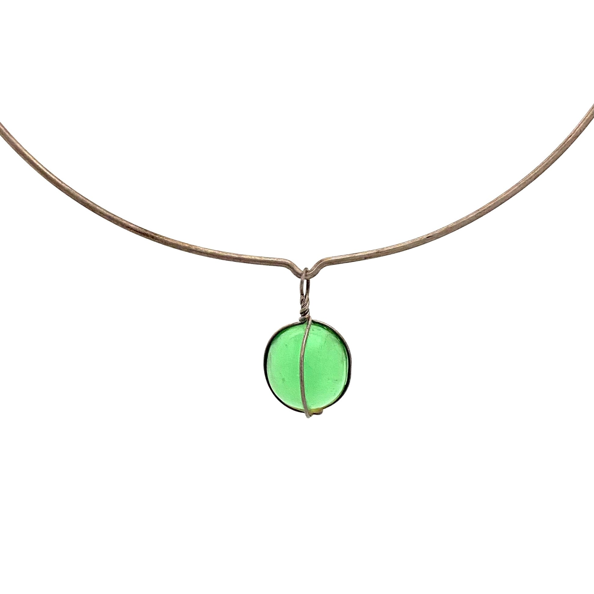 detail Bent Knudsen Denmark vintage silver glass sphere choker necklace Scandinavian Modernist jewelry design