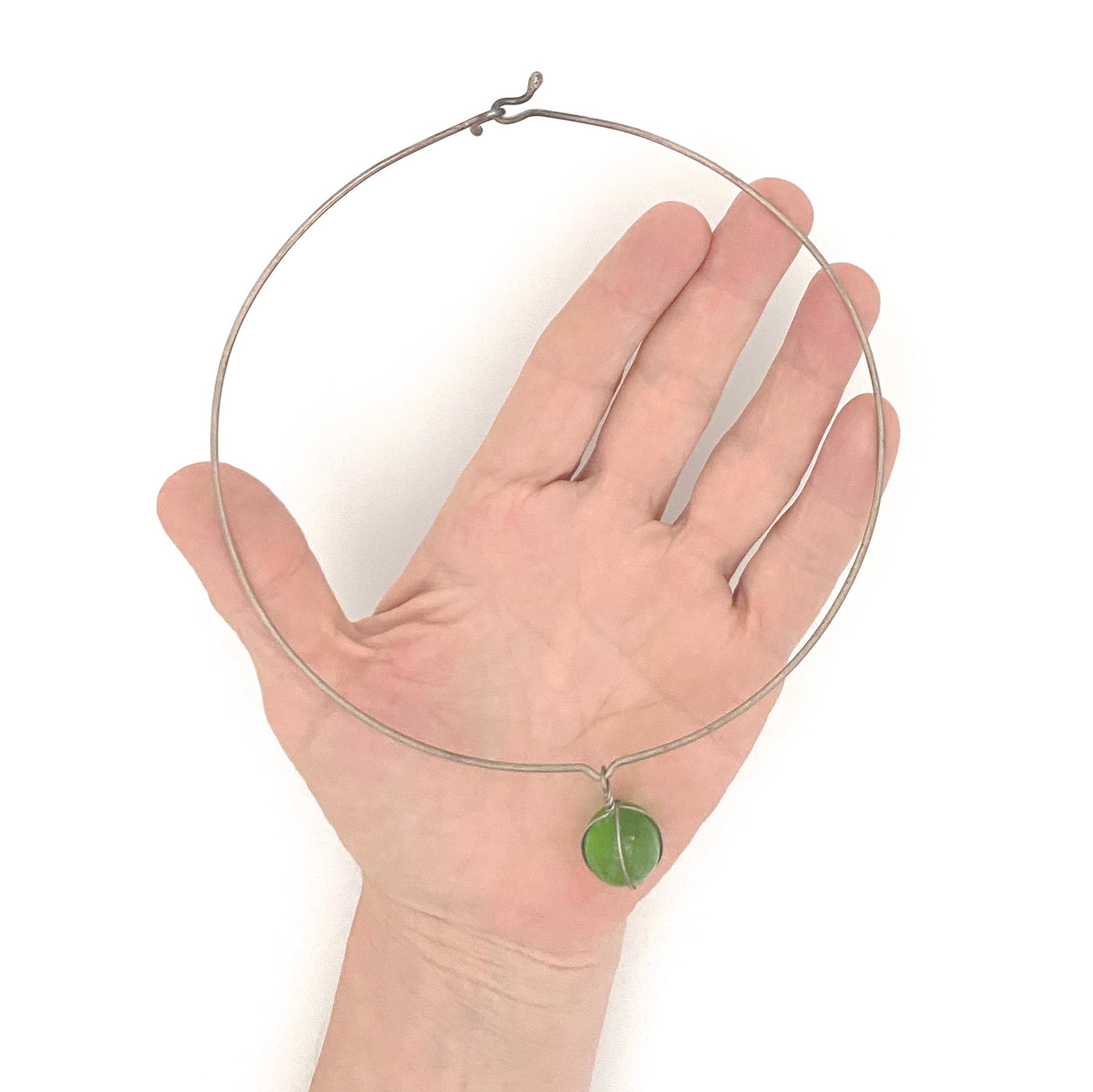 scale Bent Knudsen Denmark vintage silver glass sphere choker necklace Scandinavian Modernist jewelry design