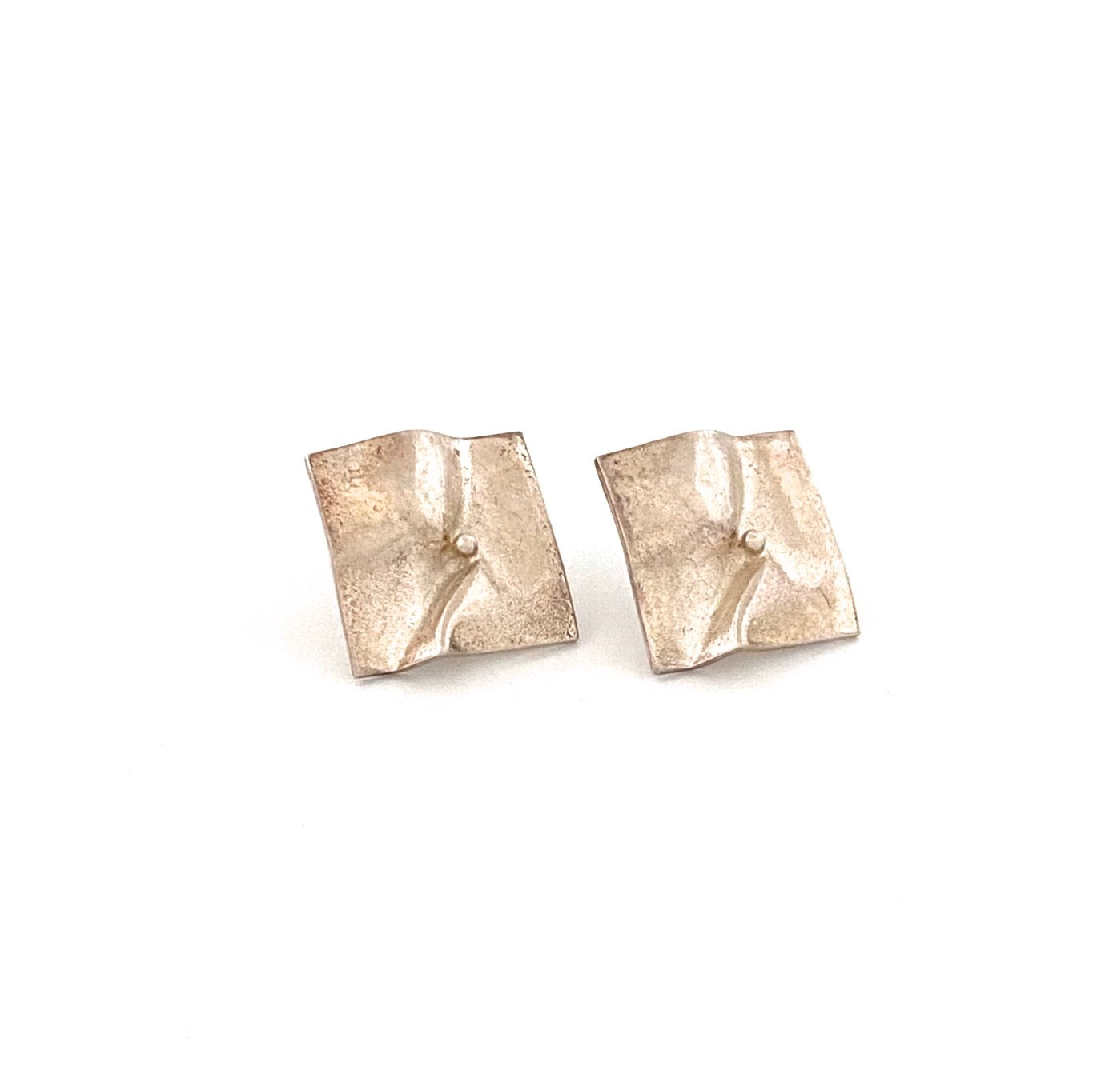 Lapponia silver 'Shield' earrings ~ Bjorn Weckstrom