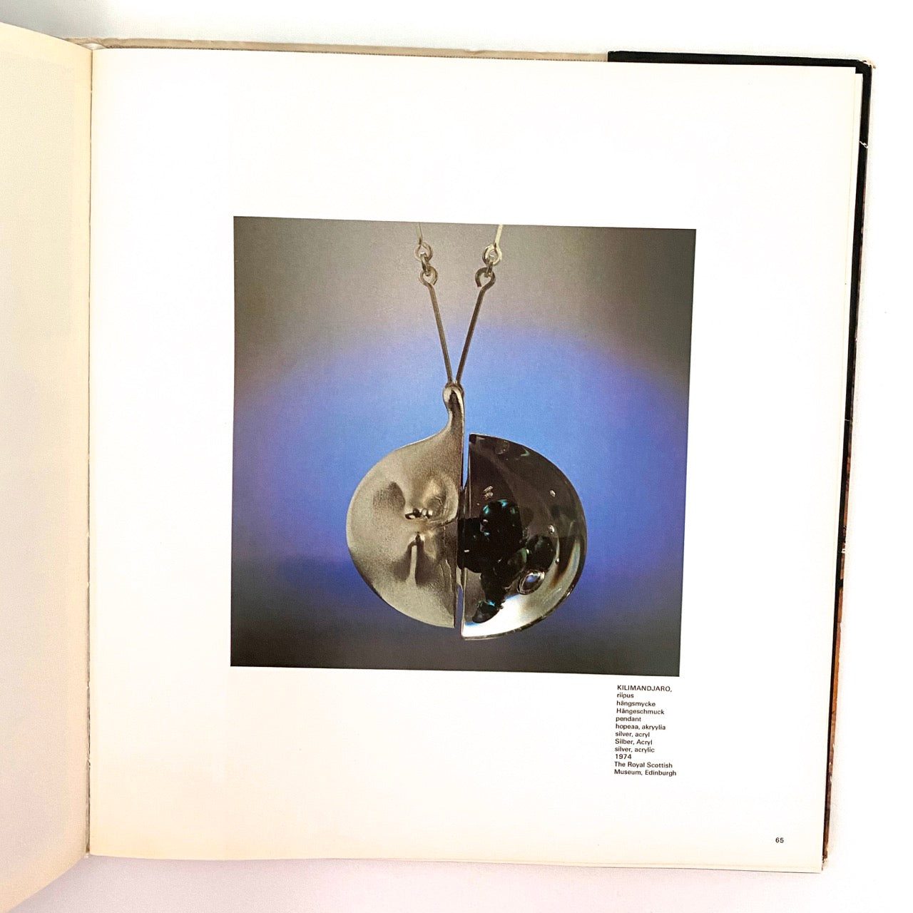 Lapponia 'Kilimanjaro' extra large silver & acrylic necklace ~ Bjorn Weckstrom 1974