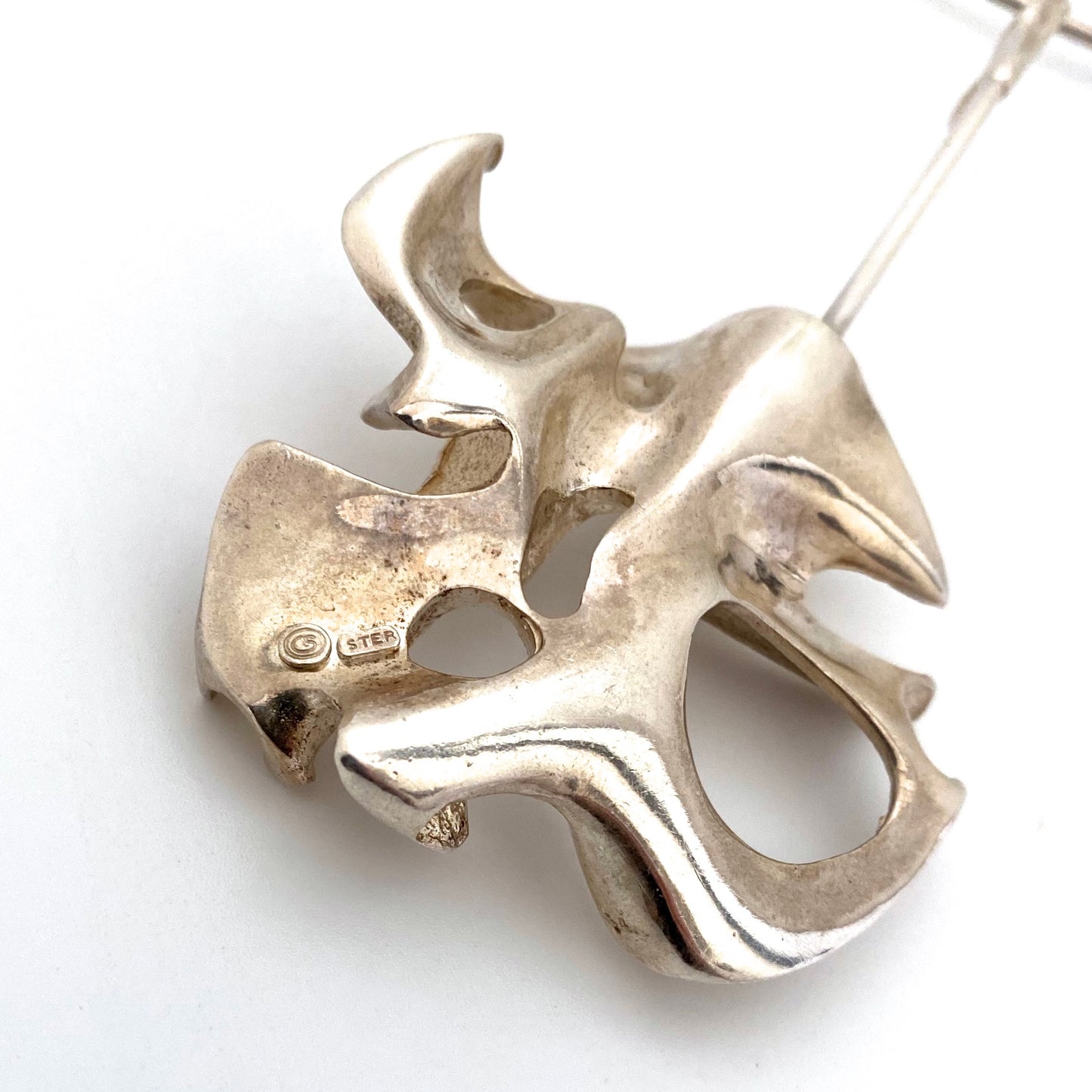 Campbell Scott extra large sculptural silver pendant & neck ring