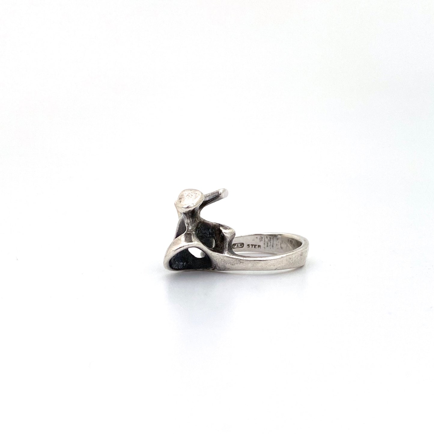 Campbell Scott sculptural silver ring