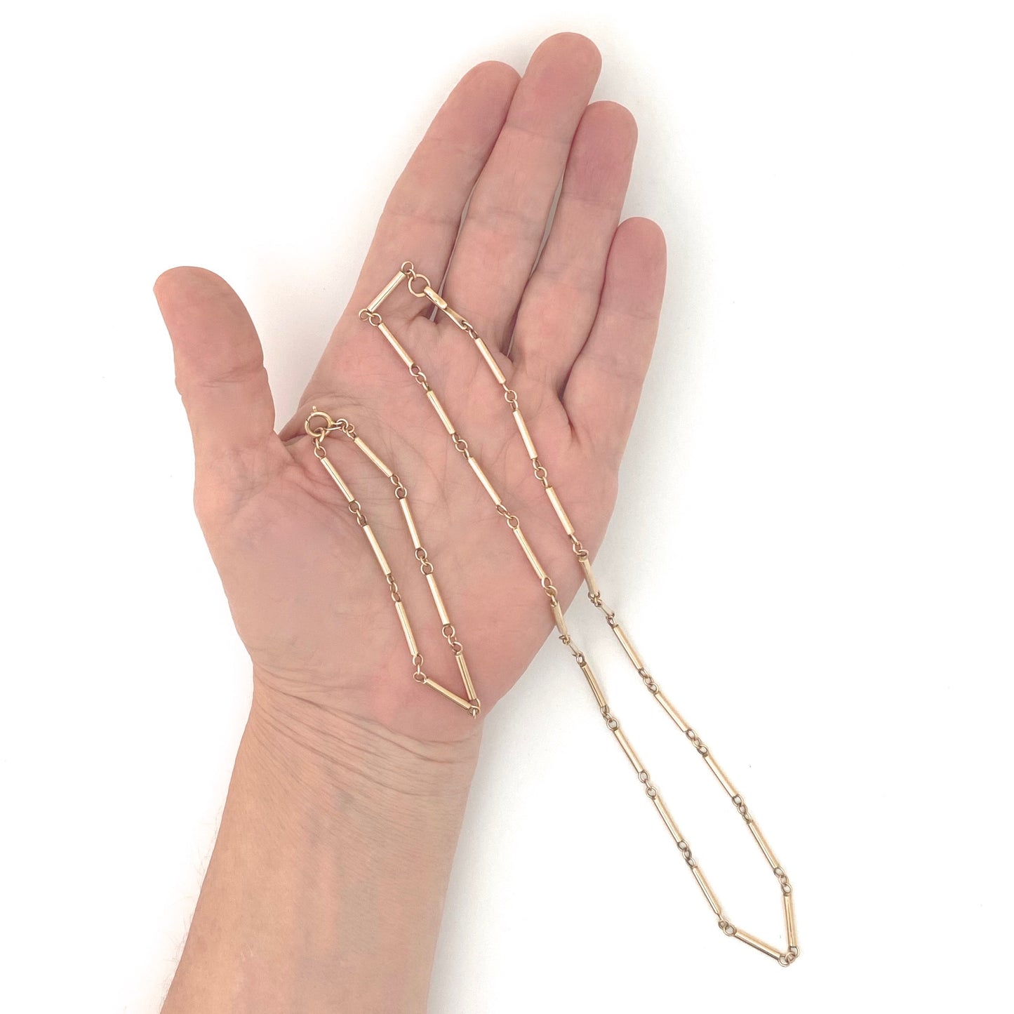 scale Darla Hesse Canada vintage 14k gold necklace bracelet convertible set Canadian Modernist jewelry design