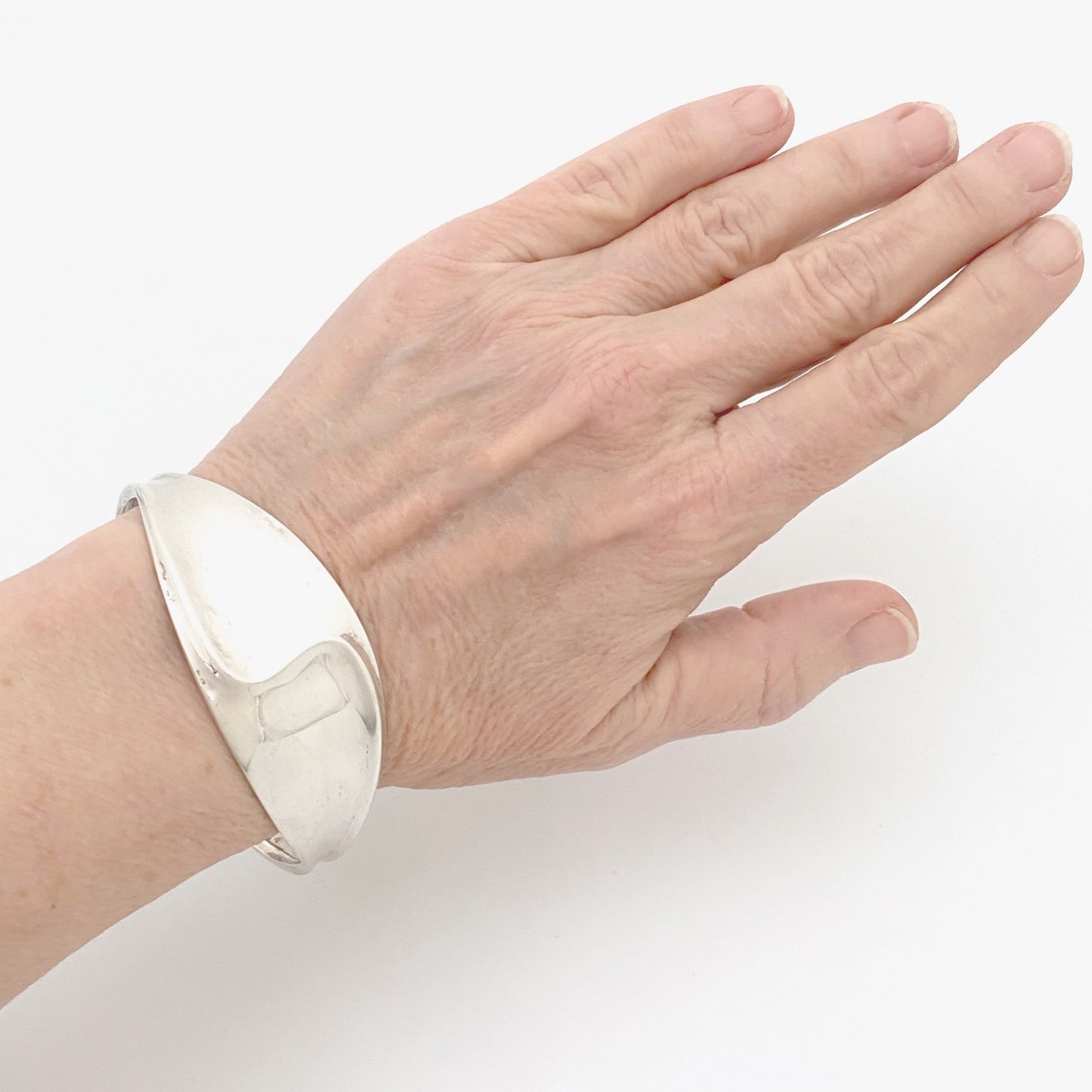 scale David-Andersen Norway vintage heavy silver wide bangle bracelet Bjorn Sigurd Ostern