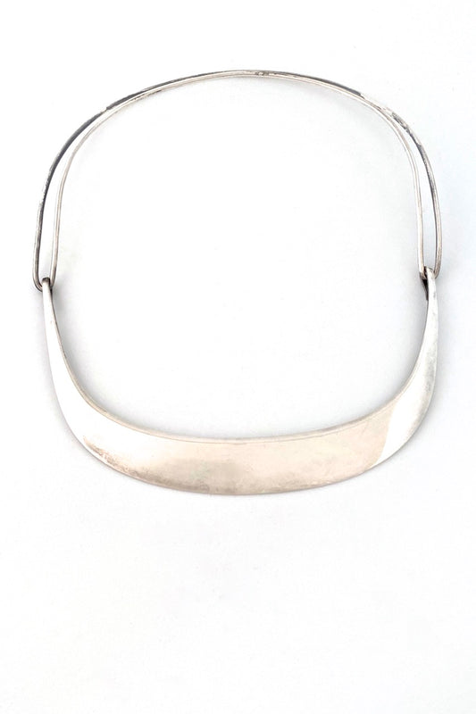 David-Andersen Norway vintage silver two piece choker necklace Scandinavian Modernist jewelry design