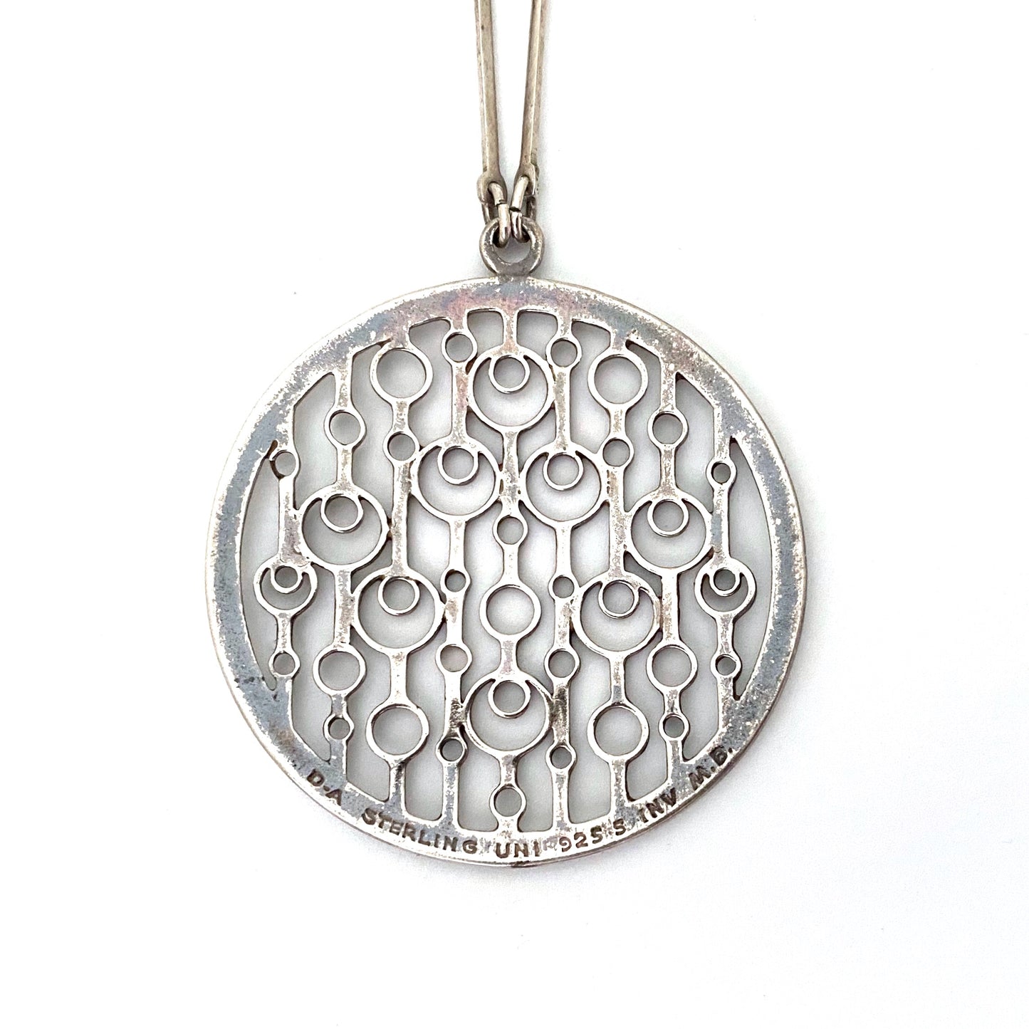 David-Andersen large 'silver circles' pendant necklace ~ Marianne Berg