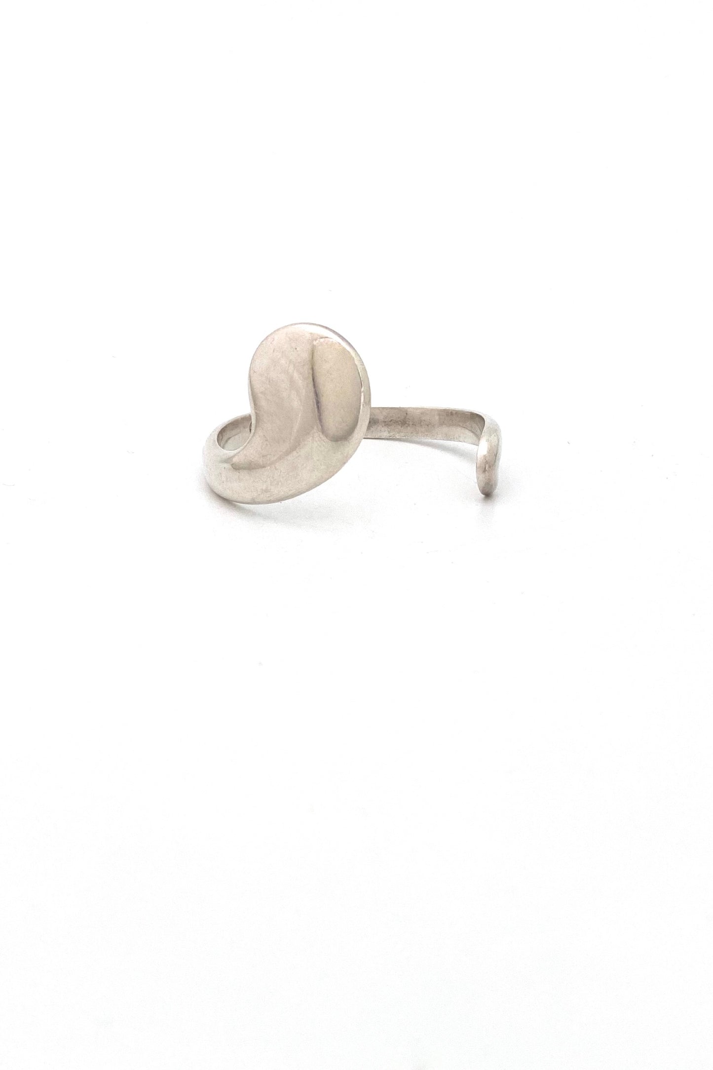 Georg Jensen Denmark vintage heavy silver swirl cuff bracelet 397 Anne Schiang Scandinavian Modernist jewelry design