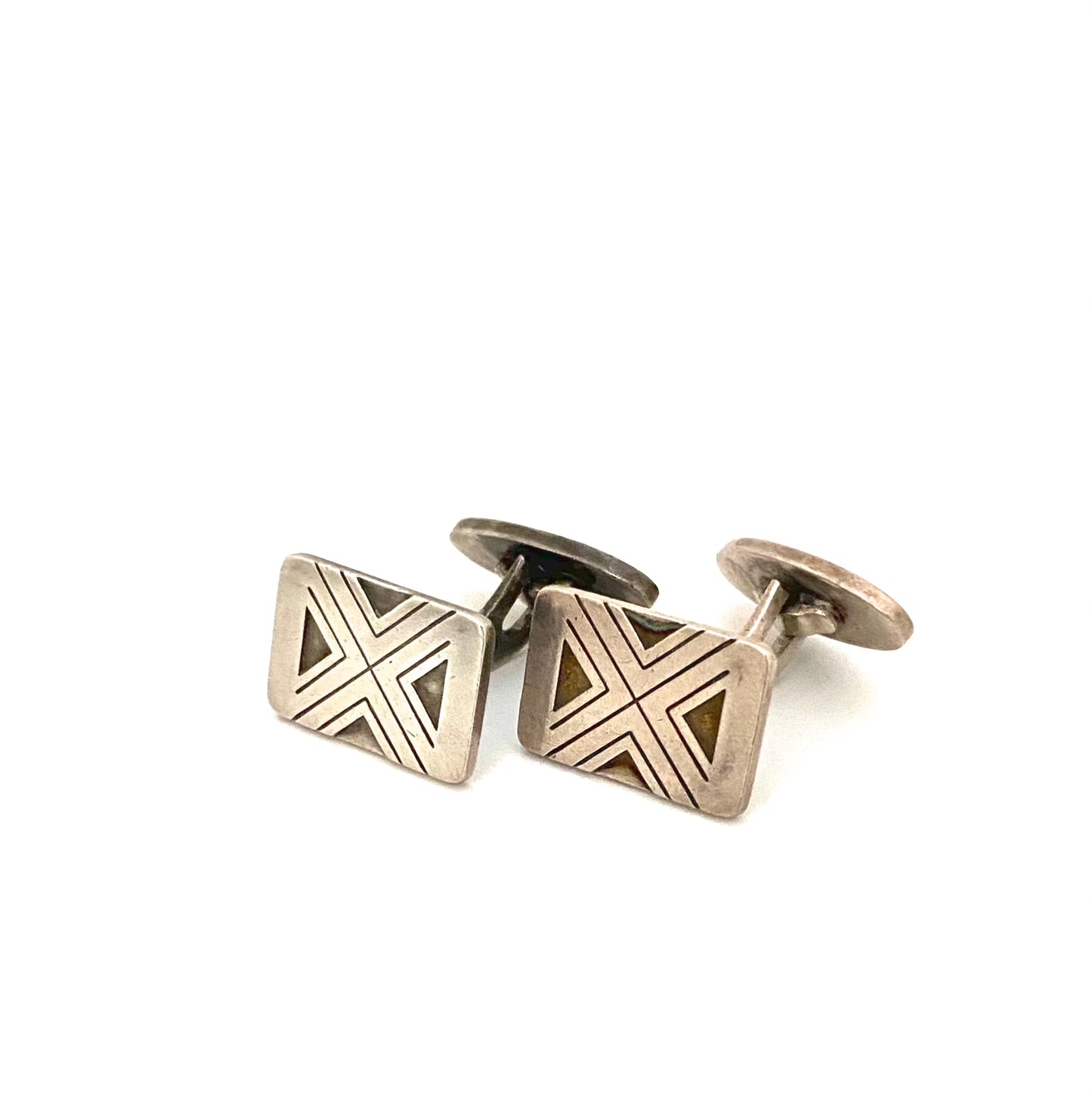 detail Georg Jensen Denmark vintage silver cufflinks 72 Jorgen Jensen Scandinavian Modernist jewelry design
