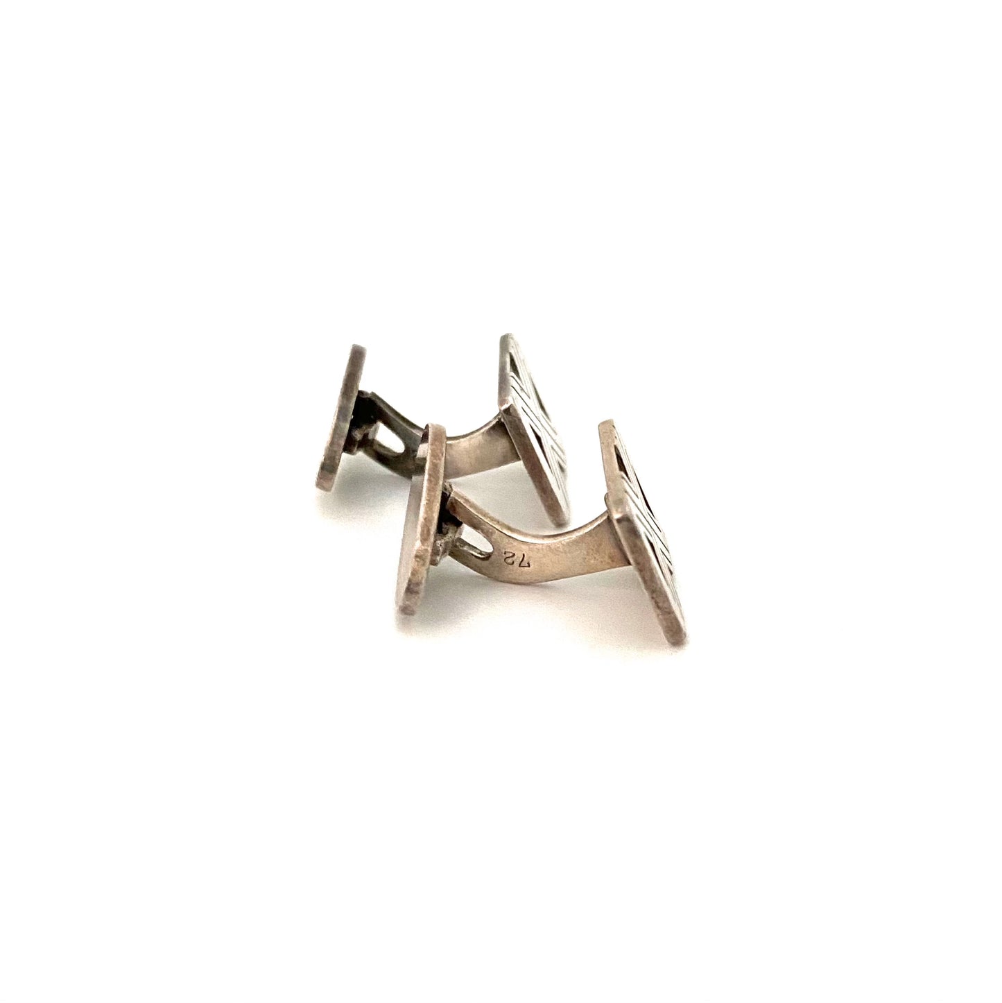 profile Georg Jensen Denmark vintage silver cufflinks 72 Jorgen Jensen Scandinavian Modernist jewelry design