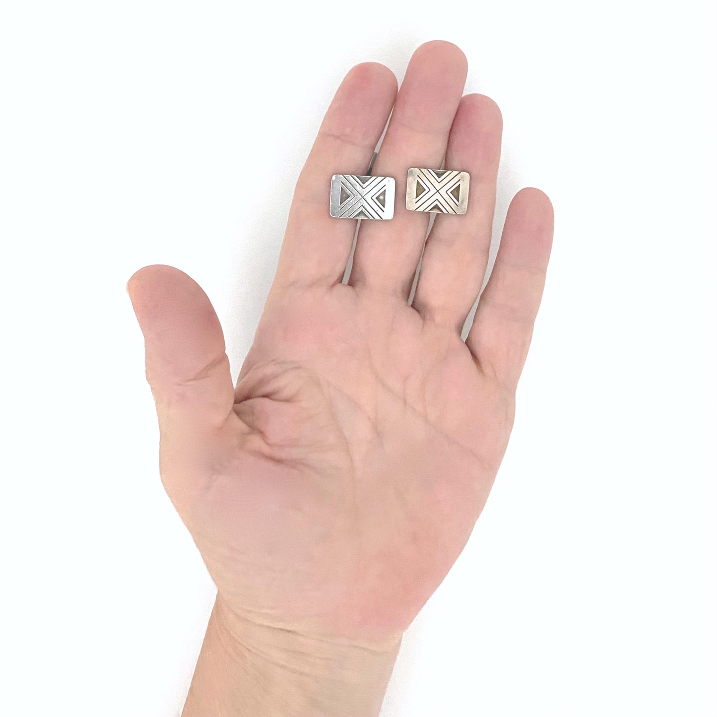 scale Georg Jensen Denmark vintage silver cufflinks 72 Jorgen Jensen Scandinavian Modernist jewelry design