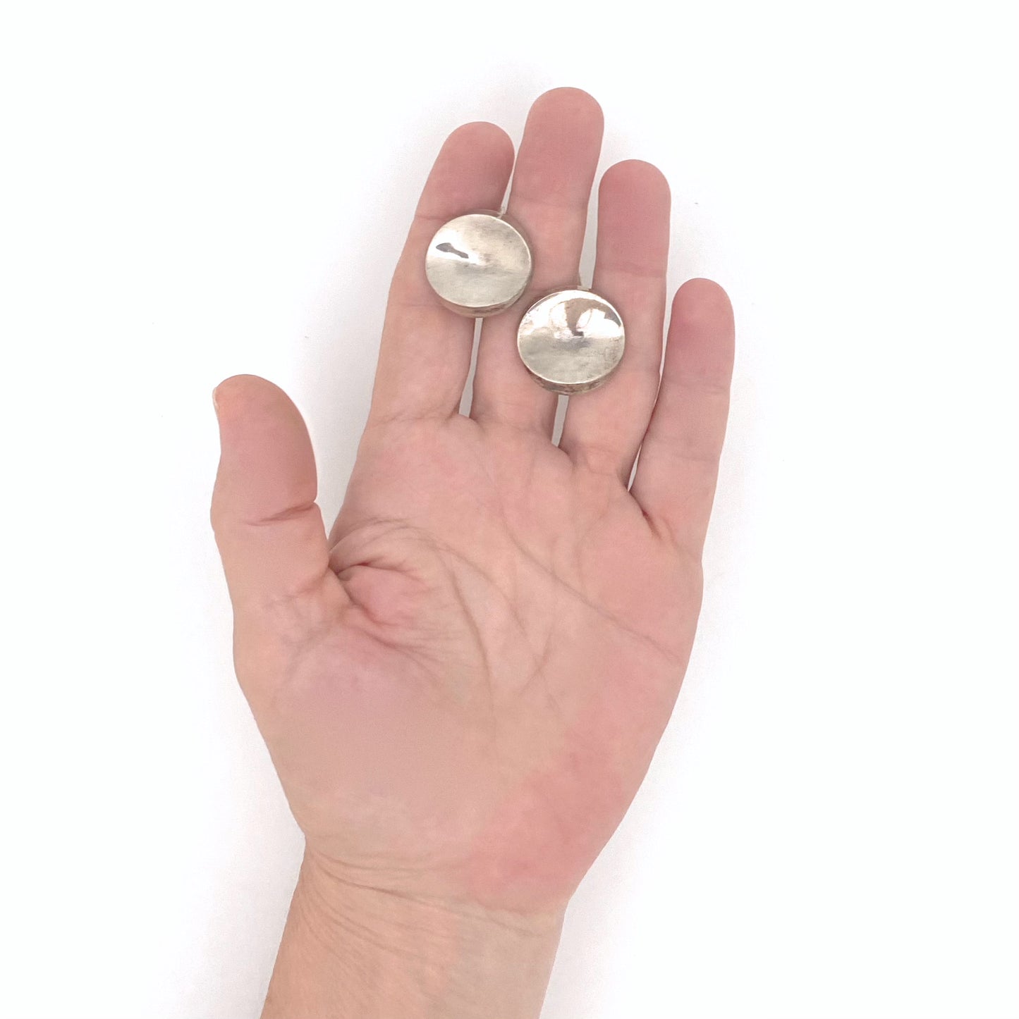 scale Georg Jensen Denmark vintage silver cufflinks 74B Nanna Ditzel Scandinavian Modernist jewelry design