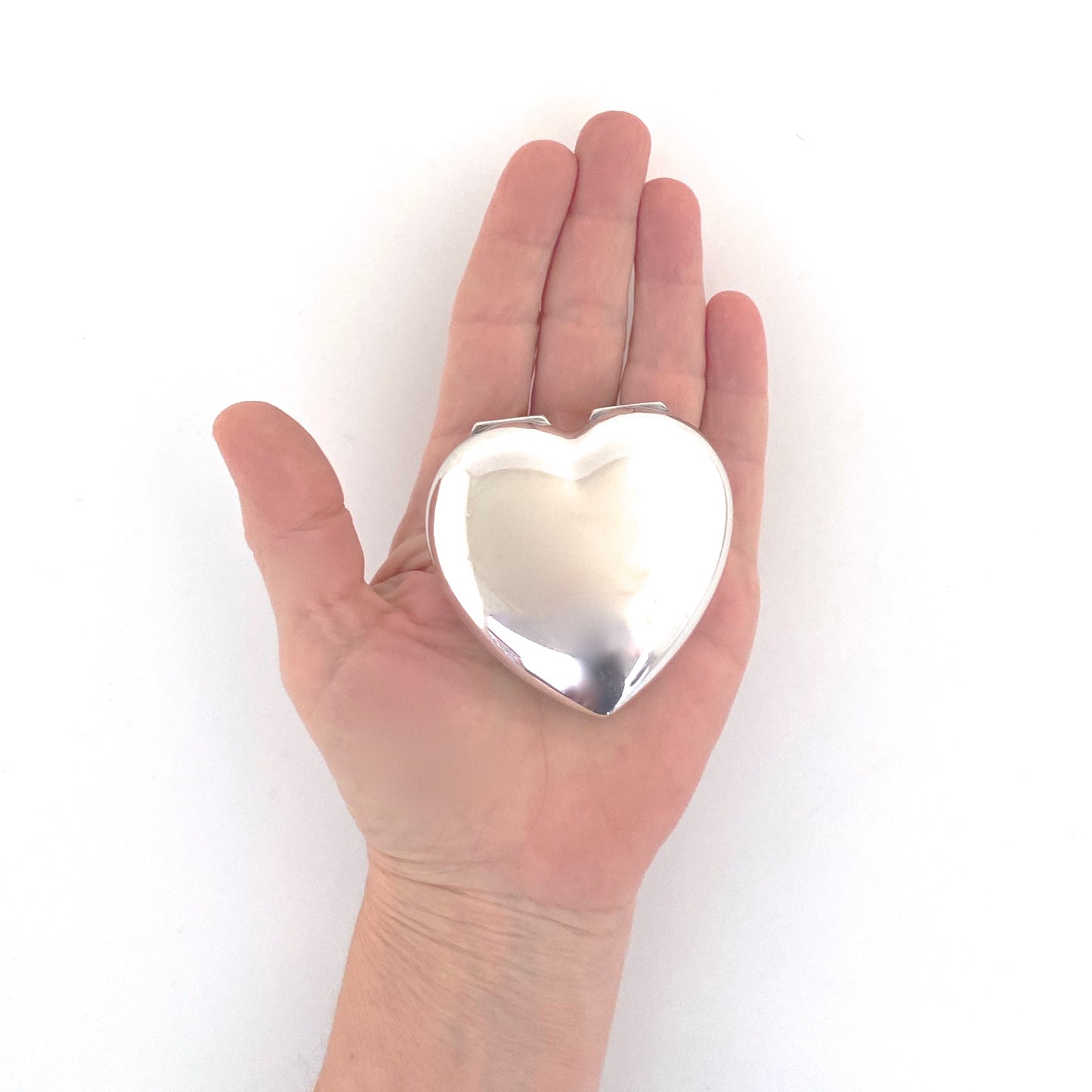 scale Georg Jensen Denmark vintage silver heart box Astrid Fog Scandinavian Modernist design