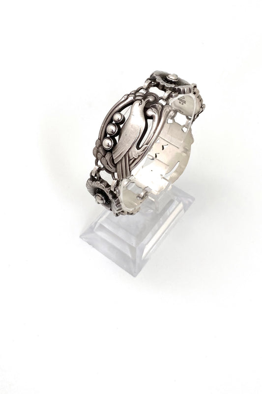 Georg Jensen Denmark vintage silver flowers birds berries link bracelet 23 Georg Jensen design Scandinavian jewelry design