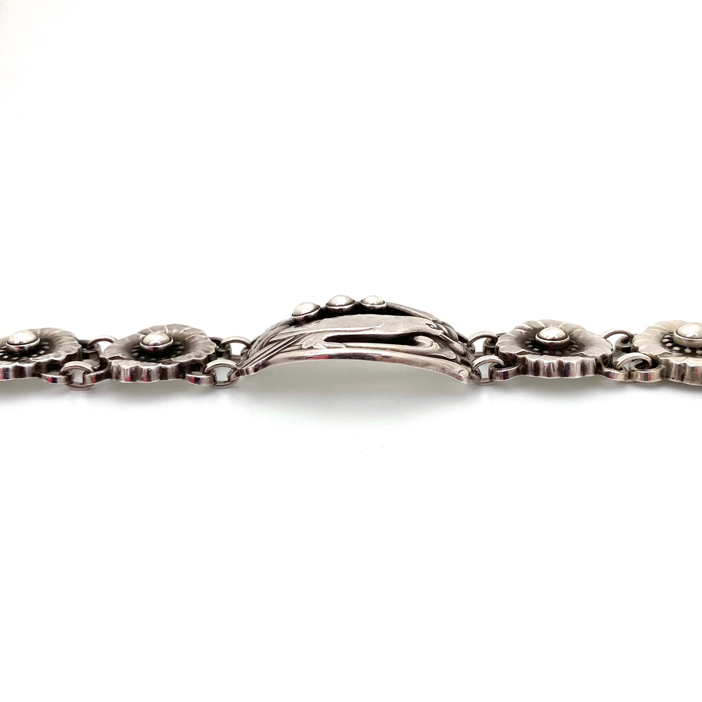 profile Georg Jensen Denmark vintage silver flowers birds berries link bracelet 23 Georg Jensen design Scandinavian jewelry design