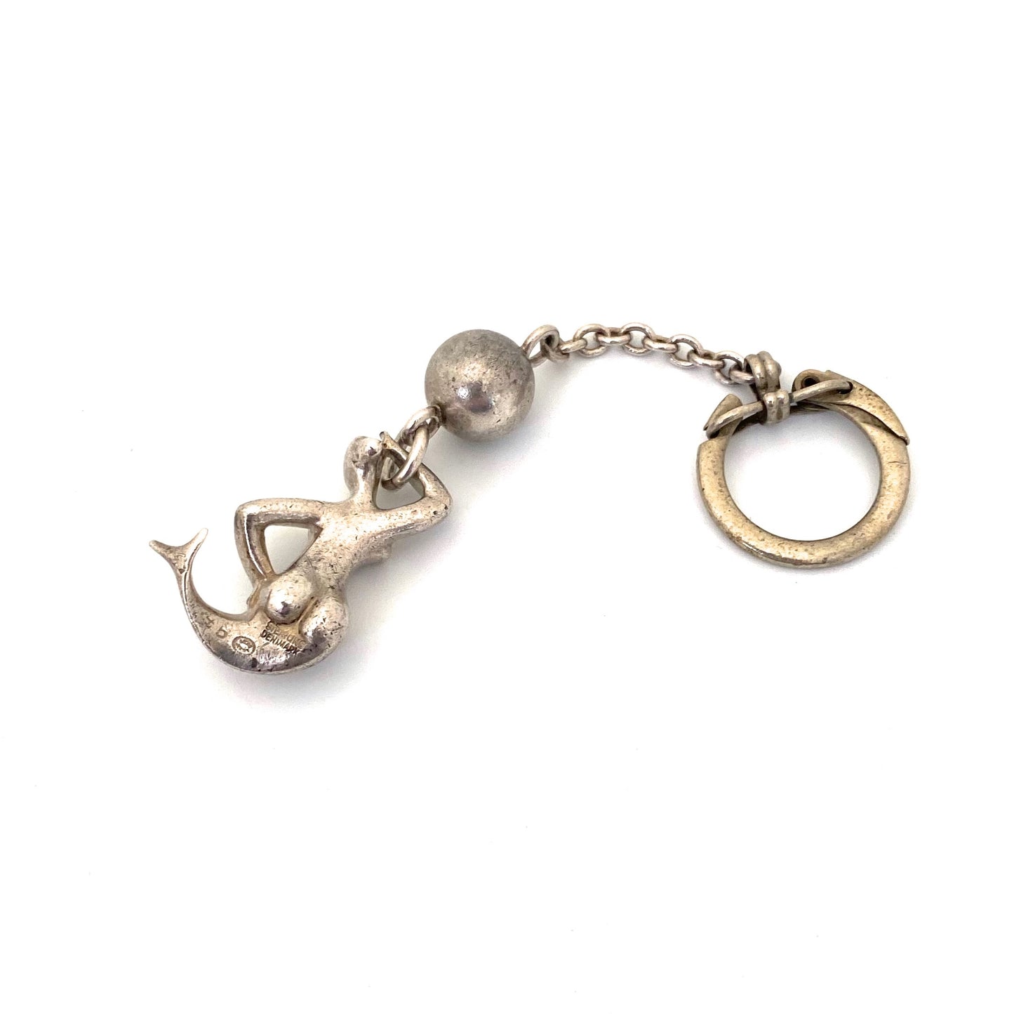 Georg Jensen mermaid pendant keychain ~ Henning Koppel
