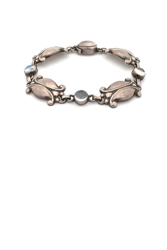 Georg Jensen Denmark vintage silver moonstone bracelet 11 Georg Jensen design 1905