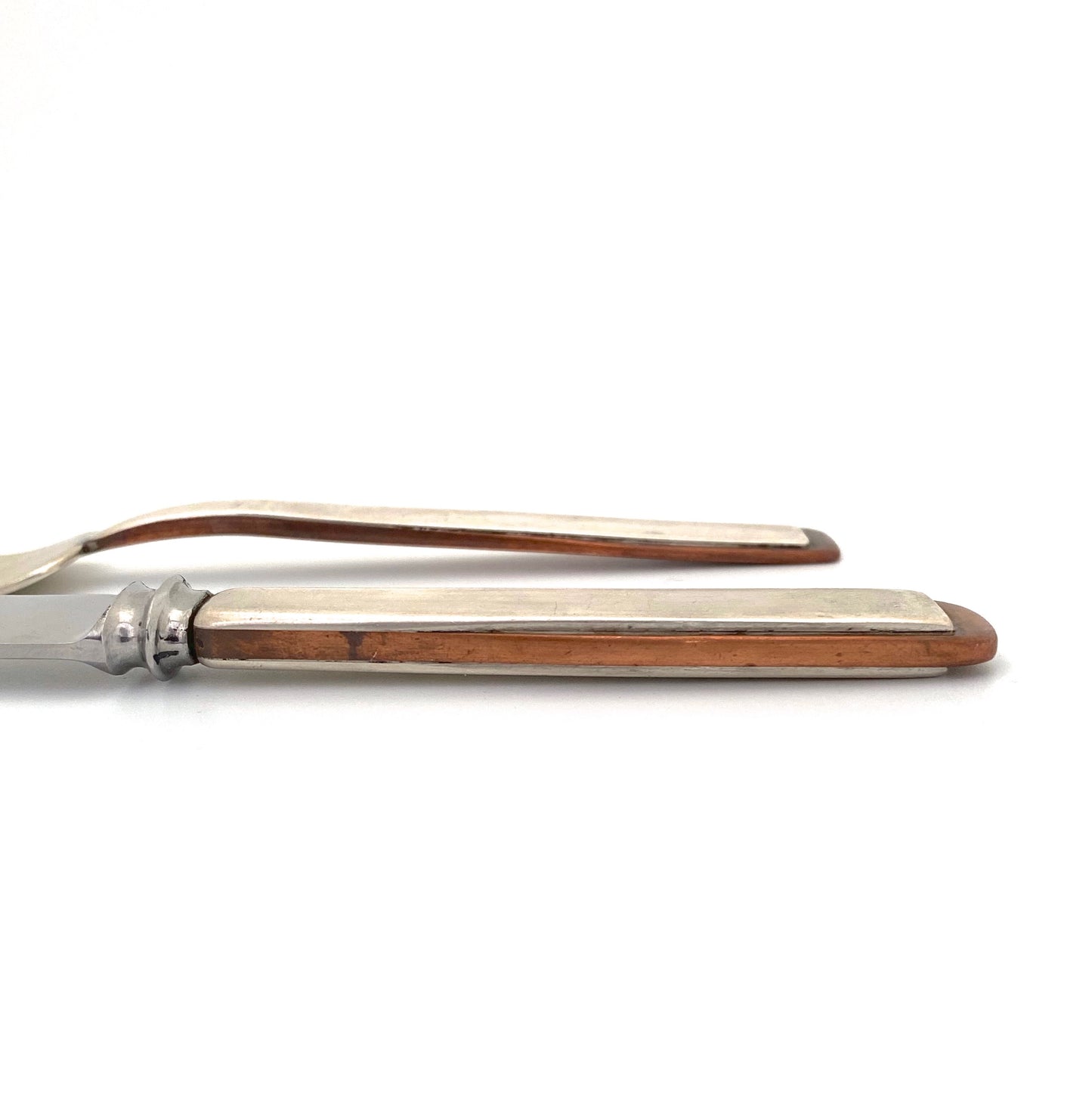 profile George Dancy Canada vintage silver copper hand wrought knife fork flatware Canadian Midcentury design