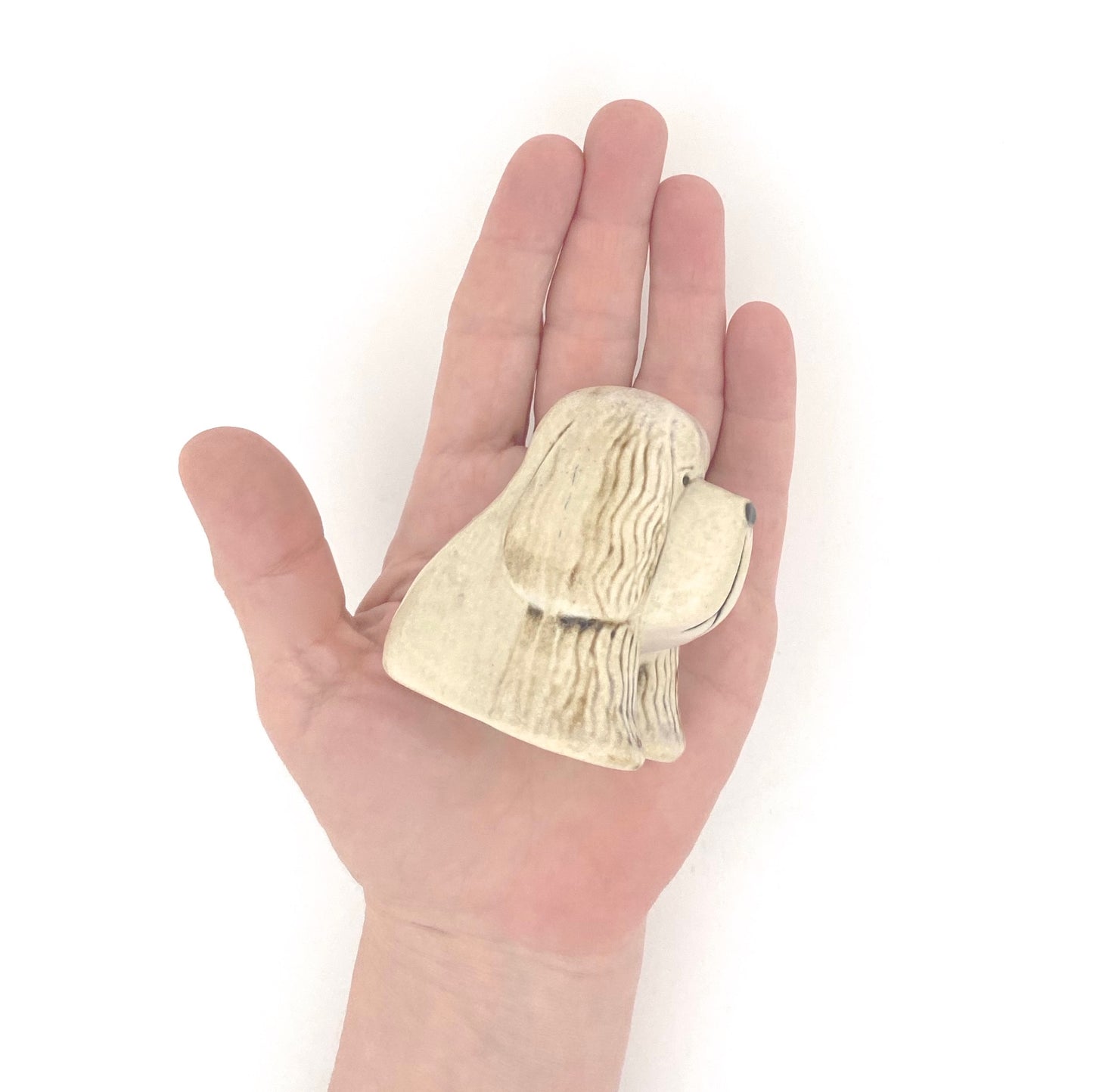 scale Gustavsberg Sweden vintage ceramic Spaniel figure Kennel series Lisa Larson 1972 Scandinavian mid century design