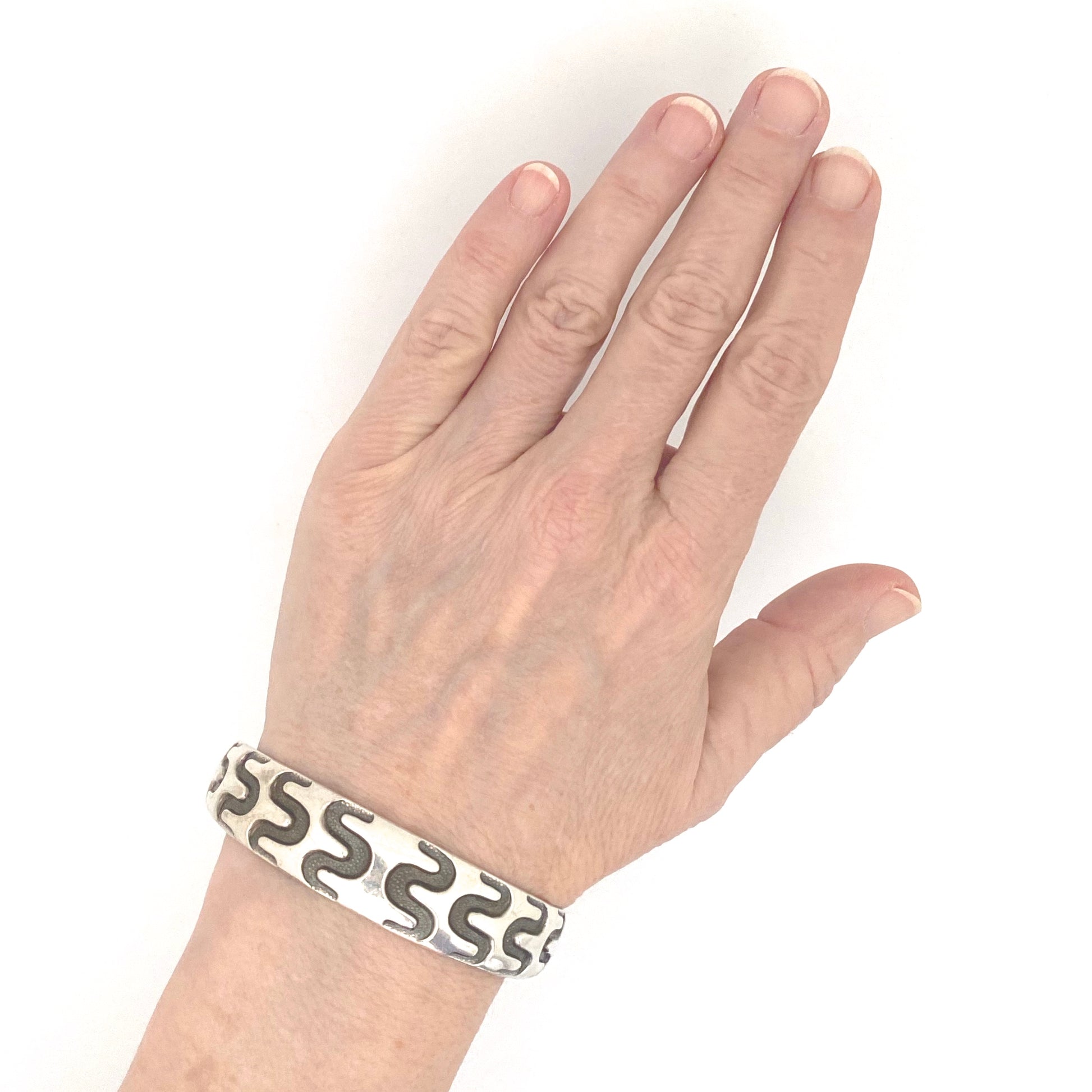 scale David-Andersen Norway vintage silver bracelet Viking copy