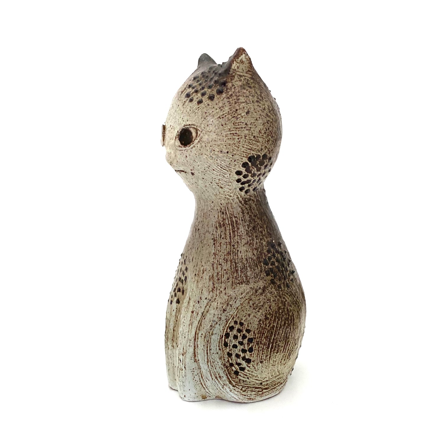 detail Thomas (Tommy) Kakinuma Canada large vintage ceramic cat Canadian mid century design