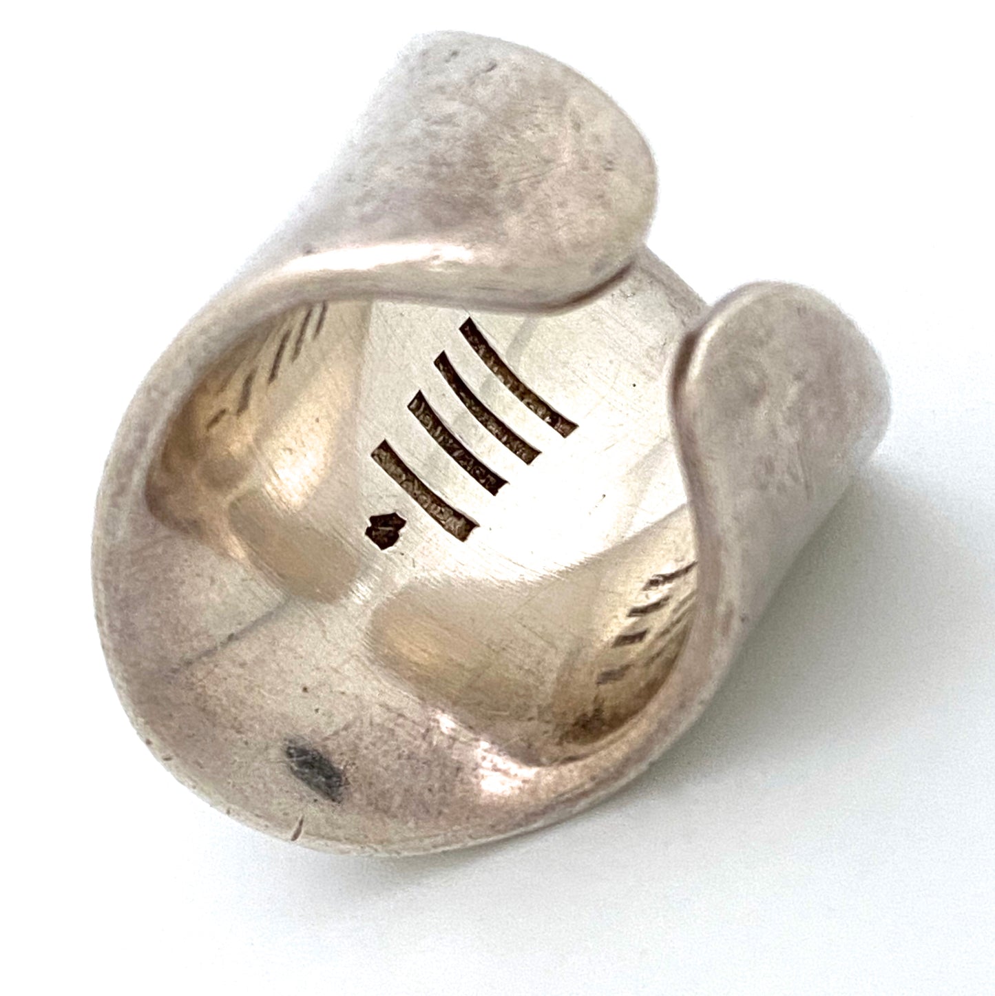 Bent Knudsen large & heavy silver ring #4 ~ tiger eye