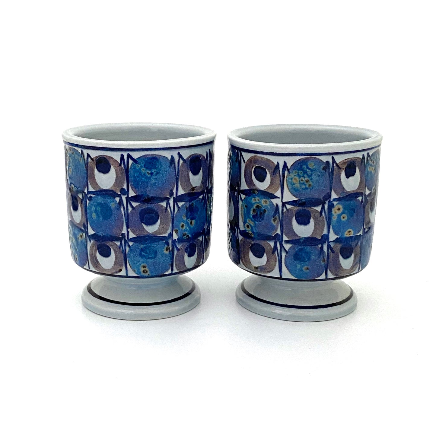 detail Royal Copenhagen Denmark vintage ceramic Tenera drinks cups Grethe Helland Hansen Danish Modern design