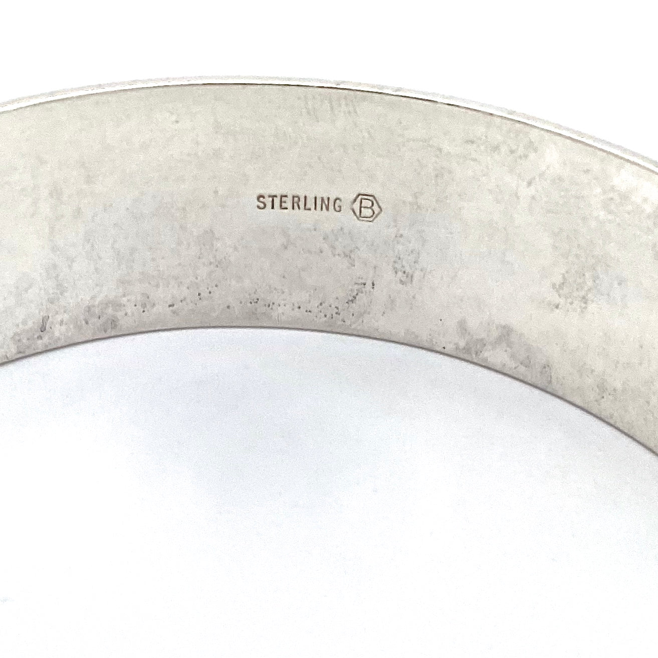 Burkhardt Canada vintage silver simple plain wide bangle