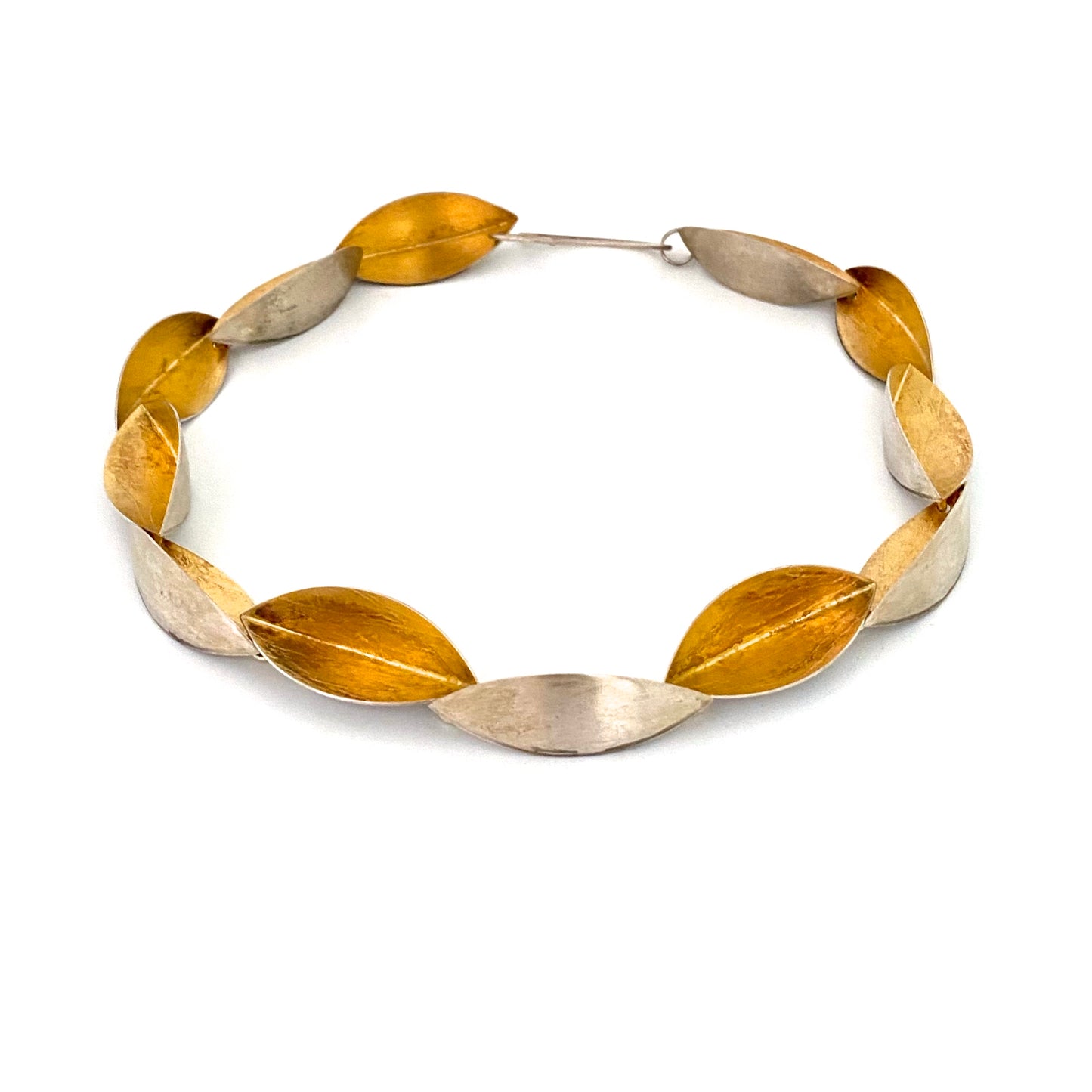 Arek Wolski large scale silver gilt choker necklace