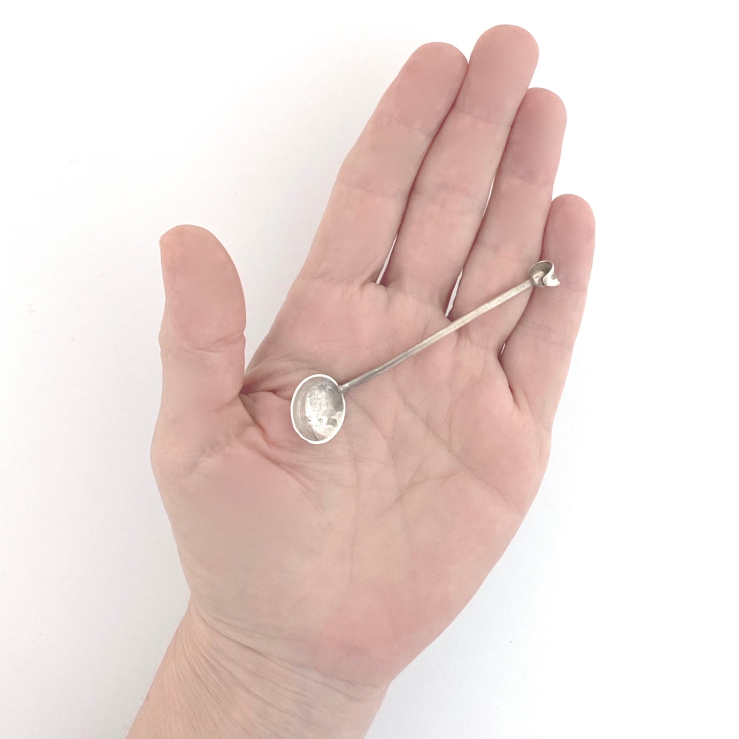 scale Carl Poul Petersen vintage silver salt spoon Canadian design