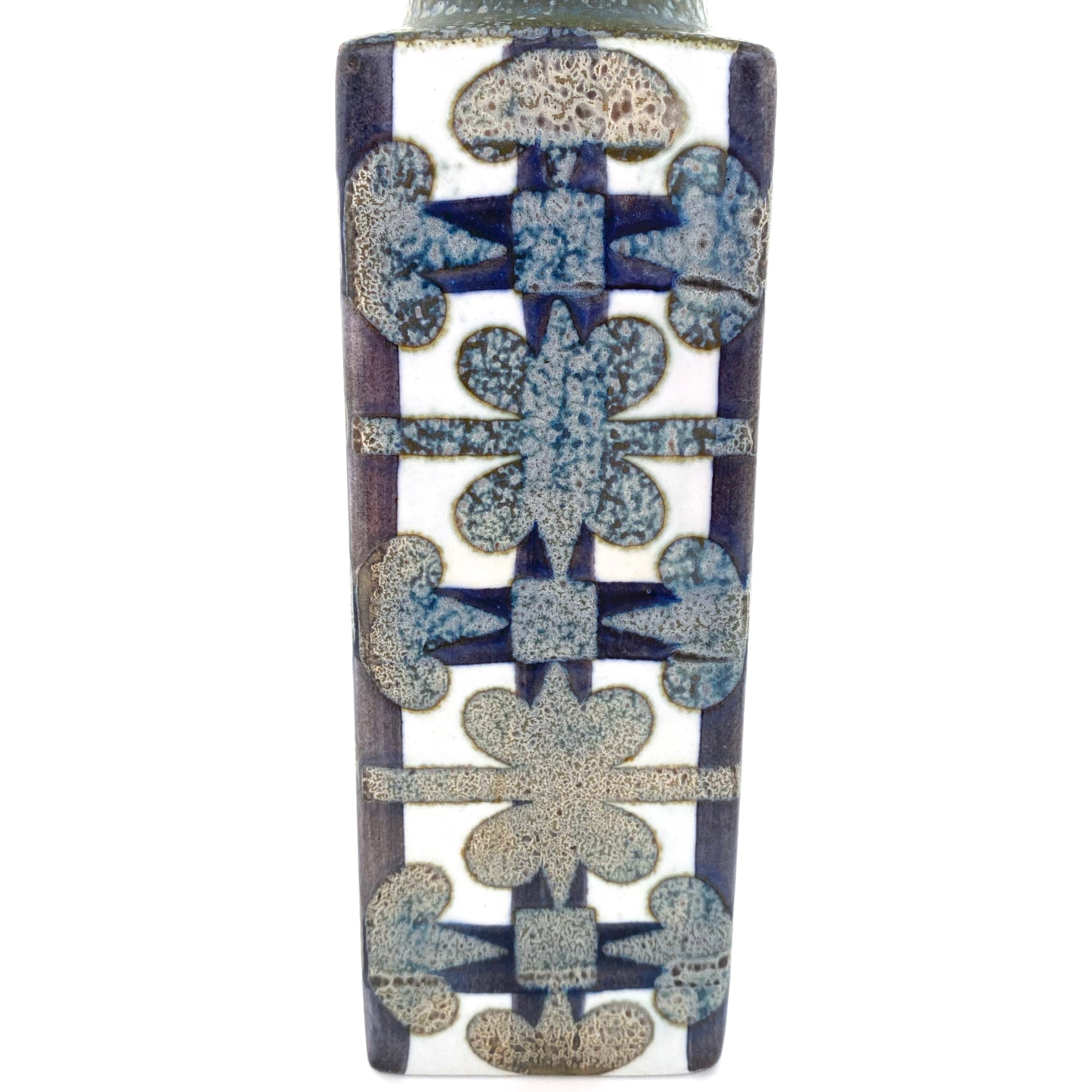 detail Royal Copenhagen Denmark vintage ceramic faience Baca medium vase Nils Thorsson Scandinavian Modern design