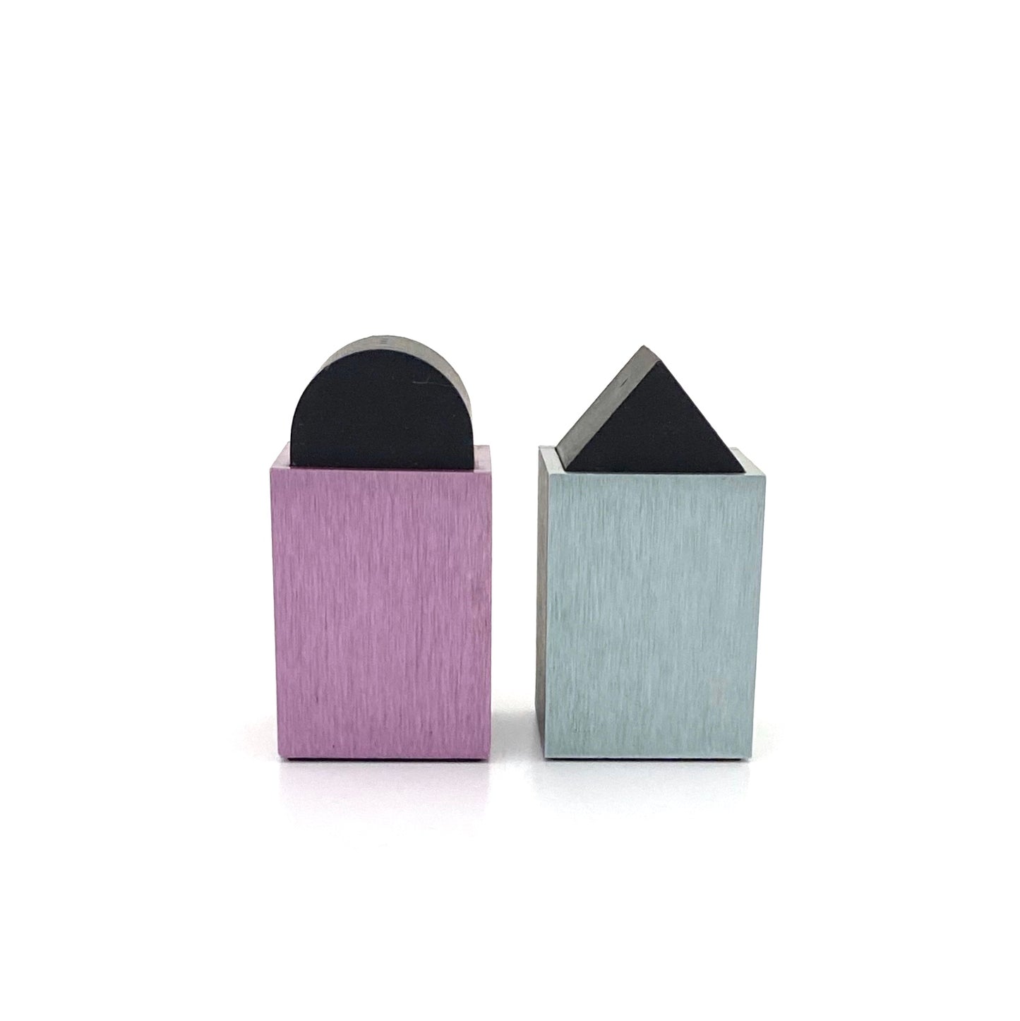 profile Elika USA David Tisdale 1988 anodized aluminum salt and pepper postmodern design