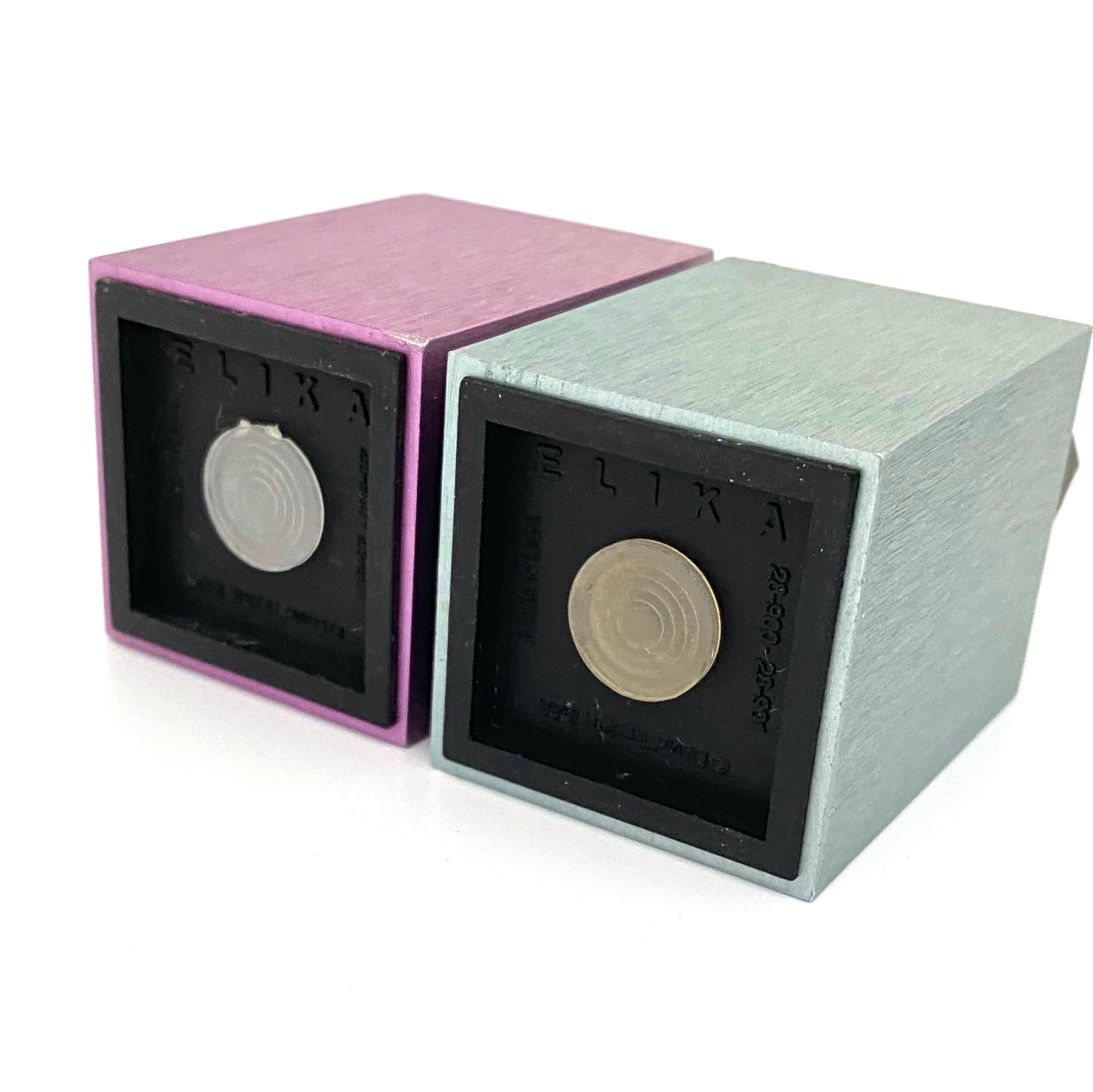 David Tisdale postmodern anodized aluminum salt & pepper ~ 1988