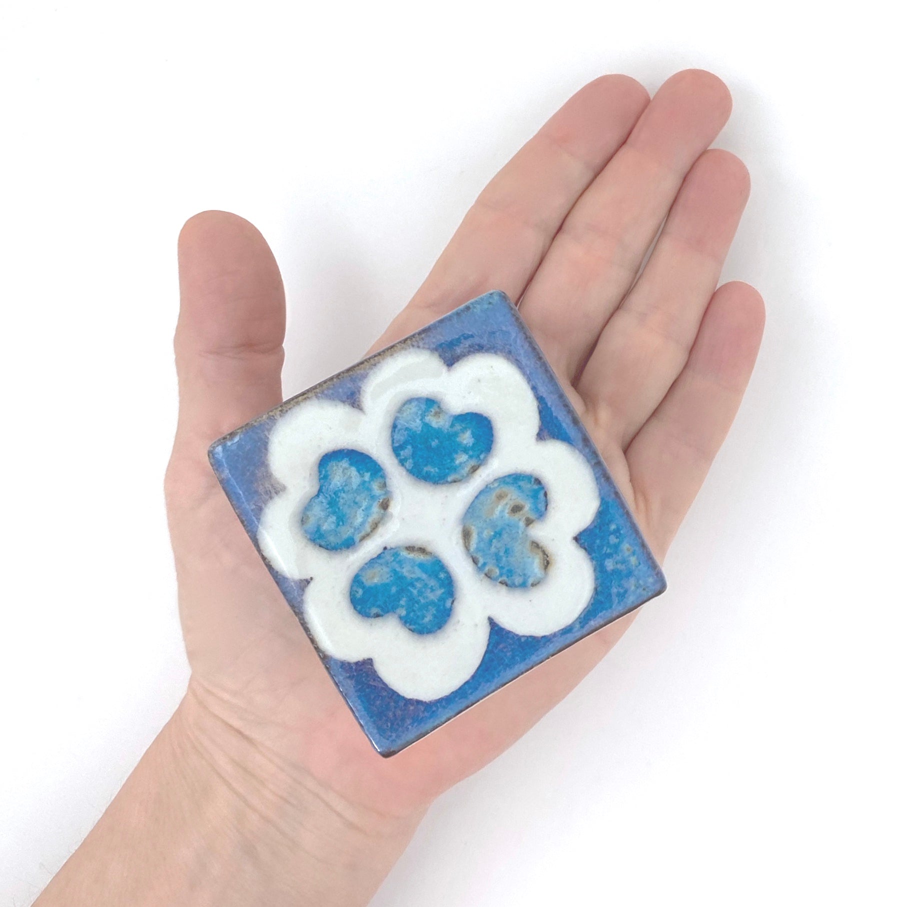 scale Royal Copenhagen Denmark vintage faience Baca cube candle holder bud vase Ellen Malmer