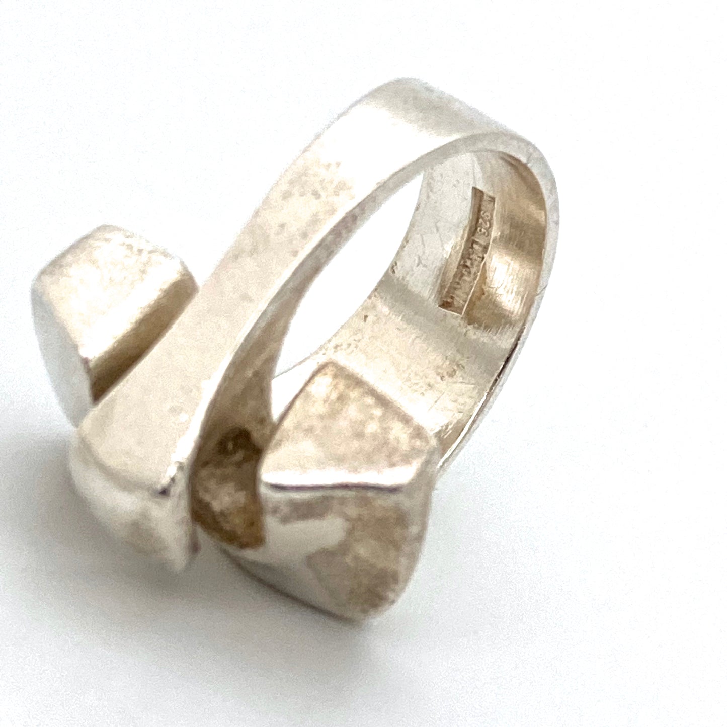Lapponia heavy silver sculptural ring ~ Bjorn Weckstrom