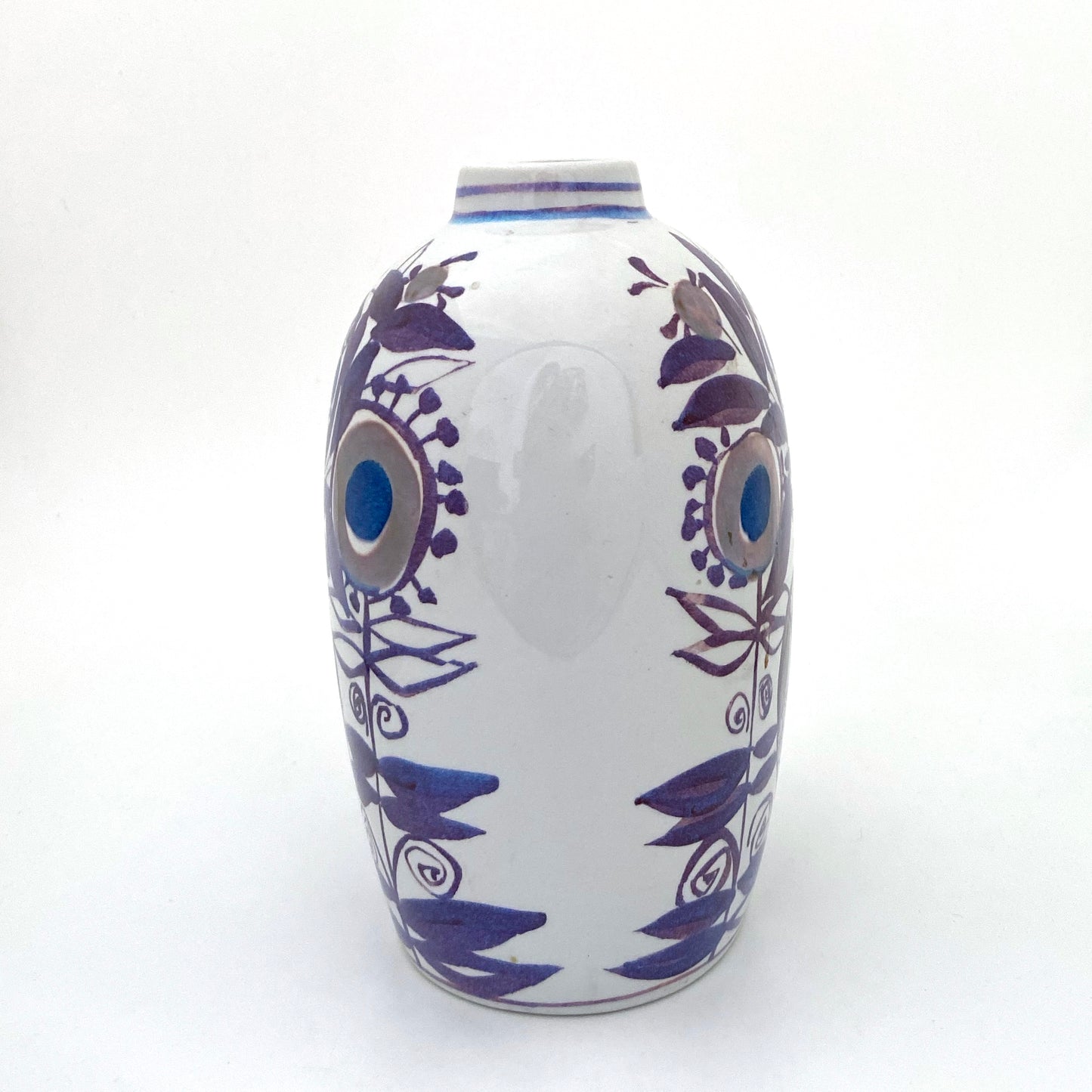 profile Royal Copenhagen Denmark vintage faience ceramic Tenera vase Kari Christensen Scandinavian design