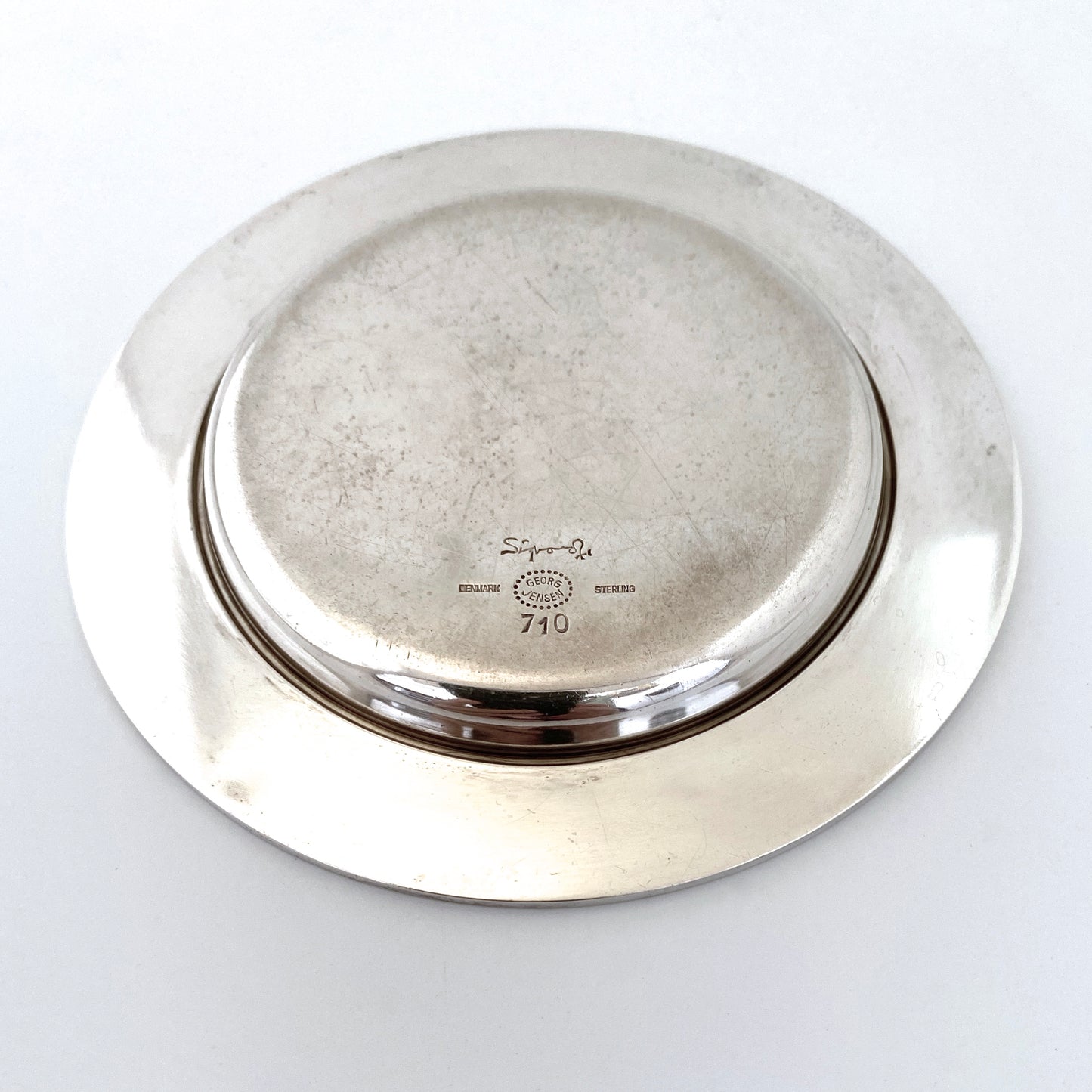 Georg Jensen silver coaster #710 ~ Sigvard Bernadotte