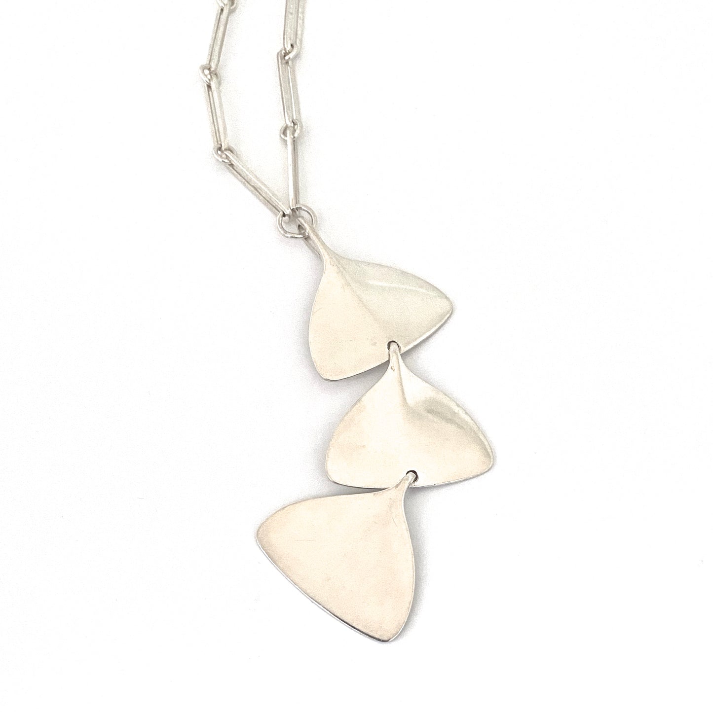 Georg Jensen Bent Gabrielsen long kinetic pendant #145 & chain 195A