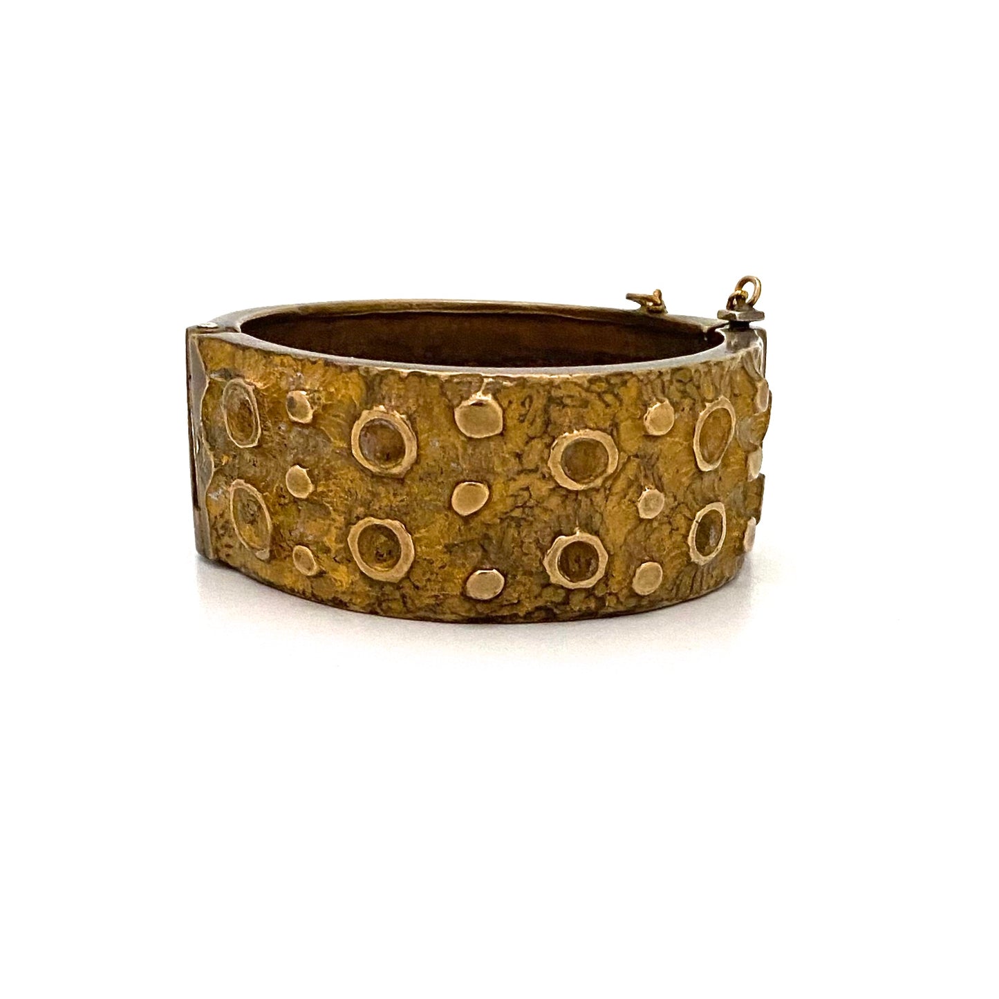 Bernard Chaudron bronze hinged bracelet ~ ca 1970