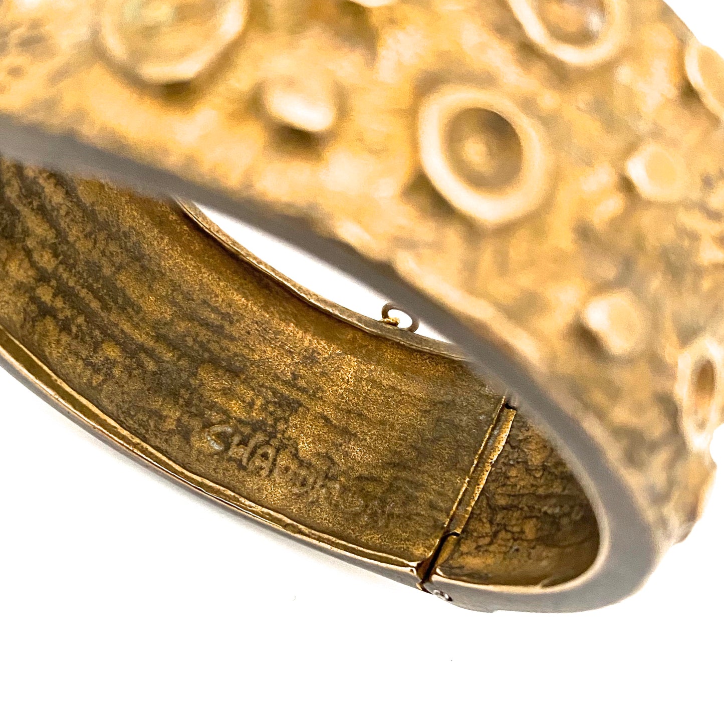 Bernard Chaudron bronze hinged bracelet ~ ca 1970