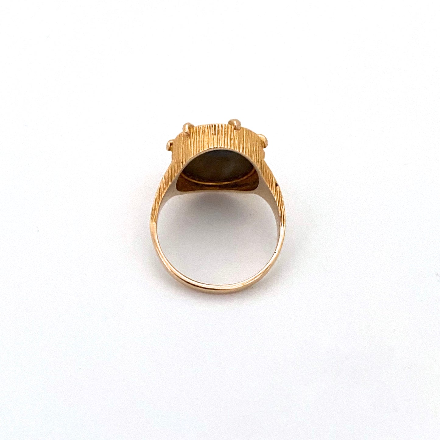 Lapponia large 14k gold & labradorite ring ~ 1979