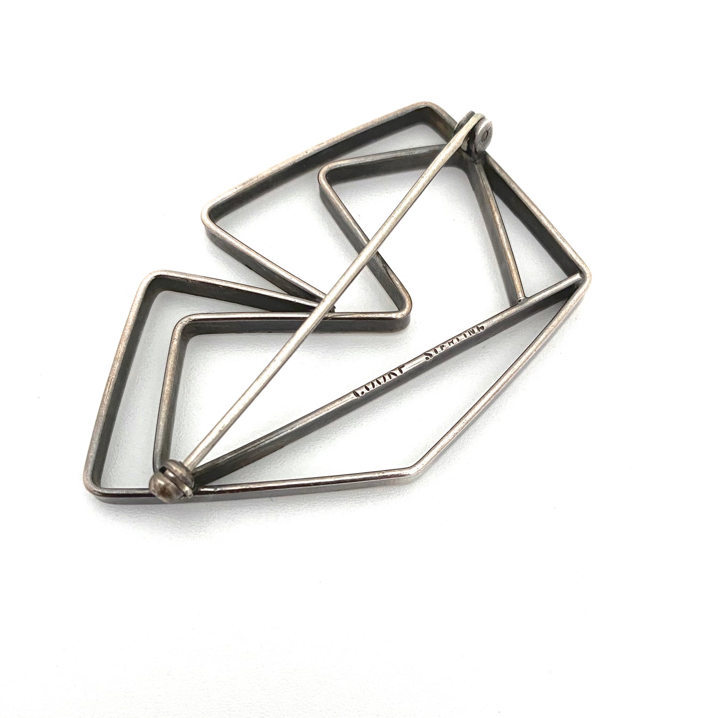 Betty Cooke geometric silver brooch