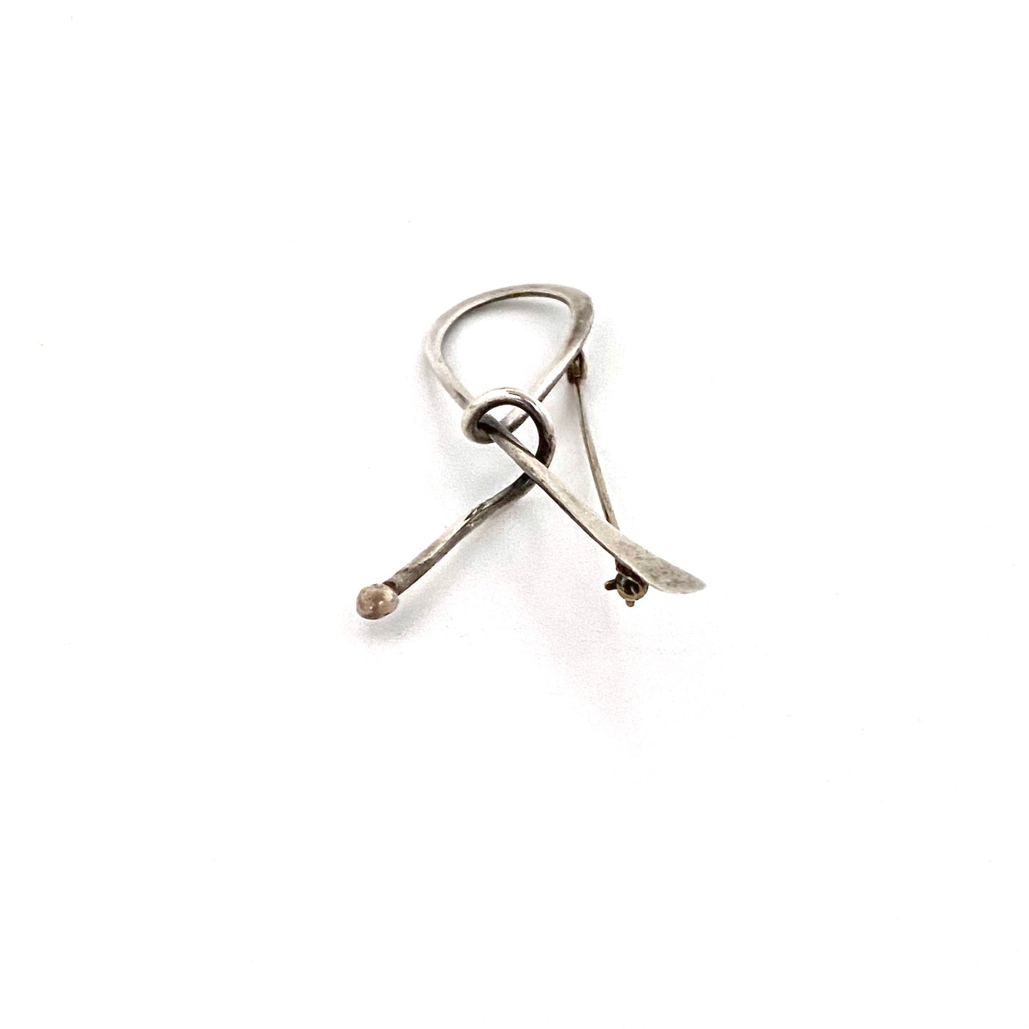 Art Smith large silver loop brooch