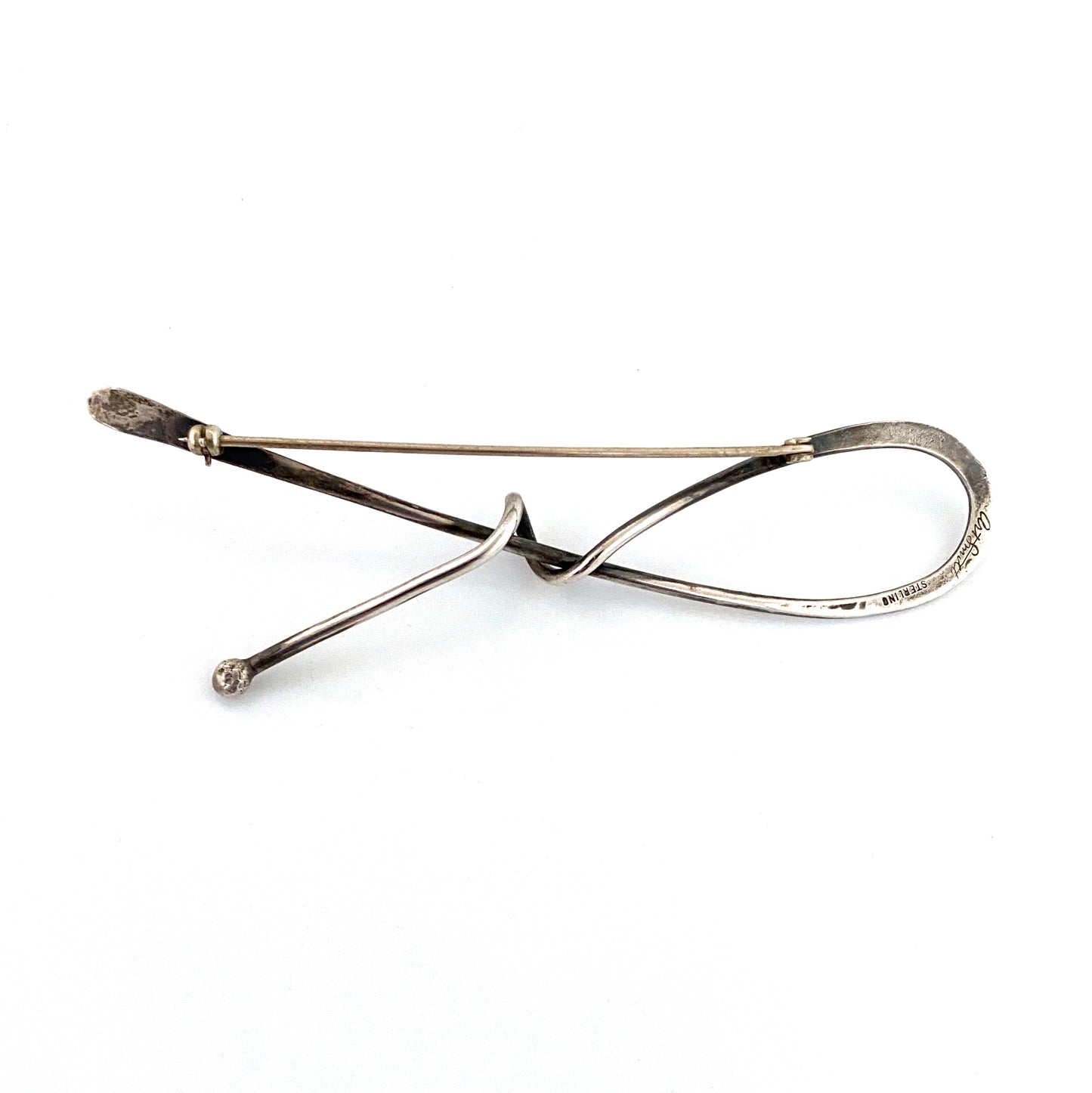 Art Smith large silver loop brooch