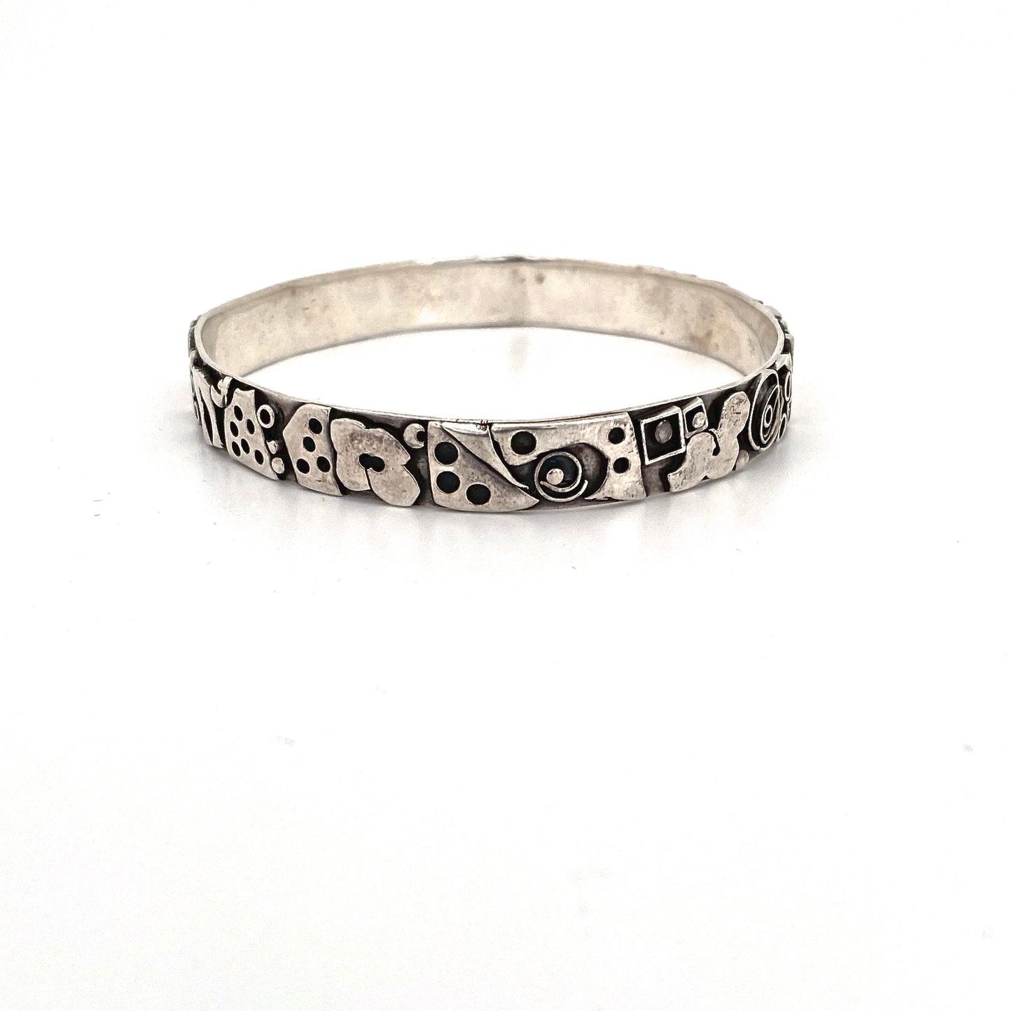 vintage silver studio made bangle bracelet