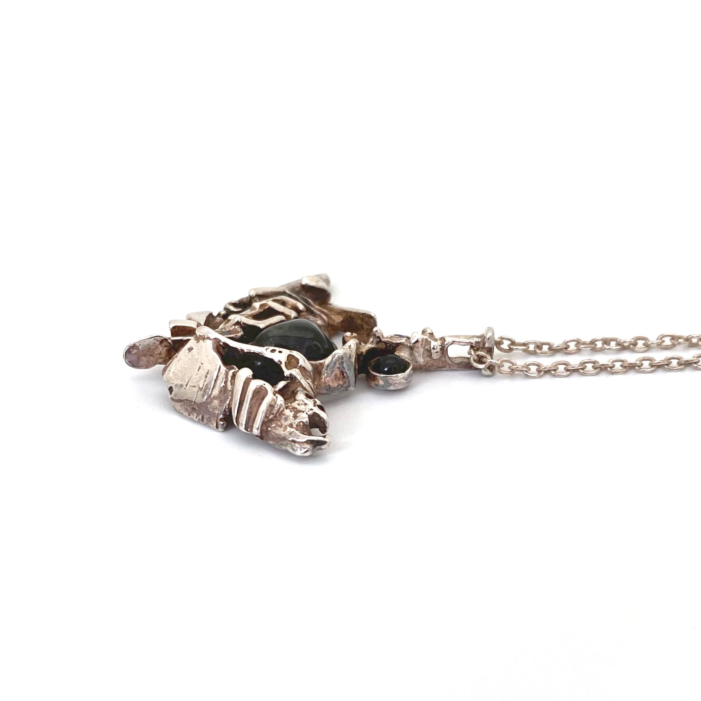 Juhls 'Tundra' series pendant necklace ~ spectrolite, lapis, onyx