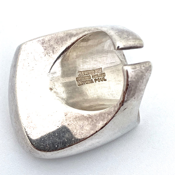 Lapponia extra large heavy silver ring ~ ‘Your Sign’, Poul Havgaard
